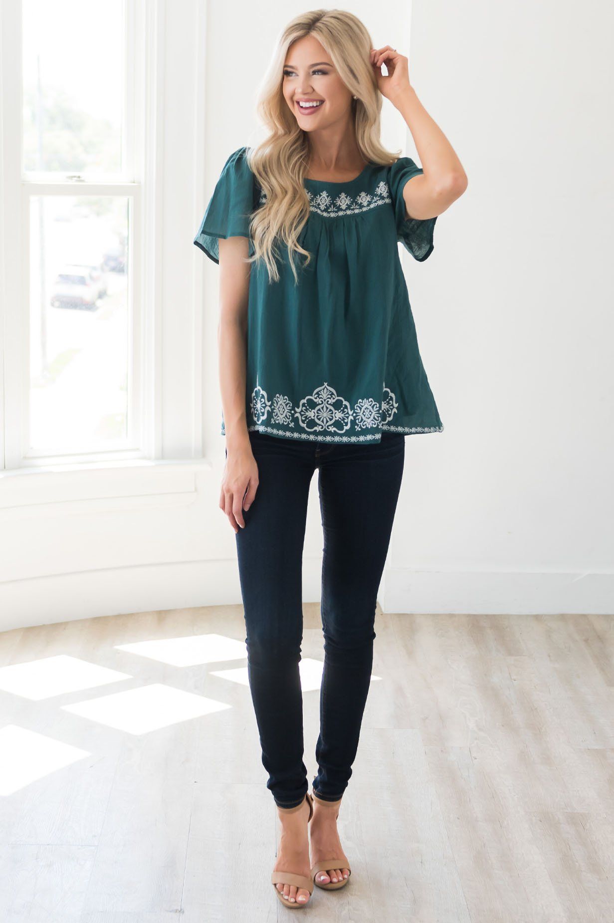 Bonjour Babe Modest Blouse Tops vendor-unknown