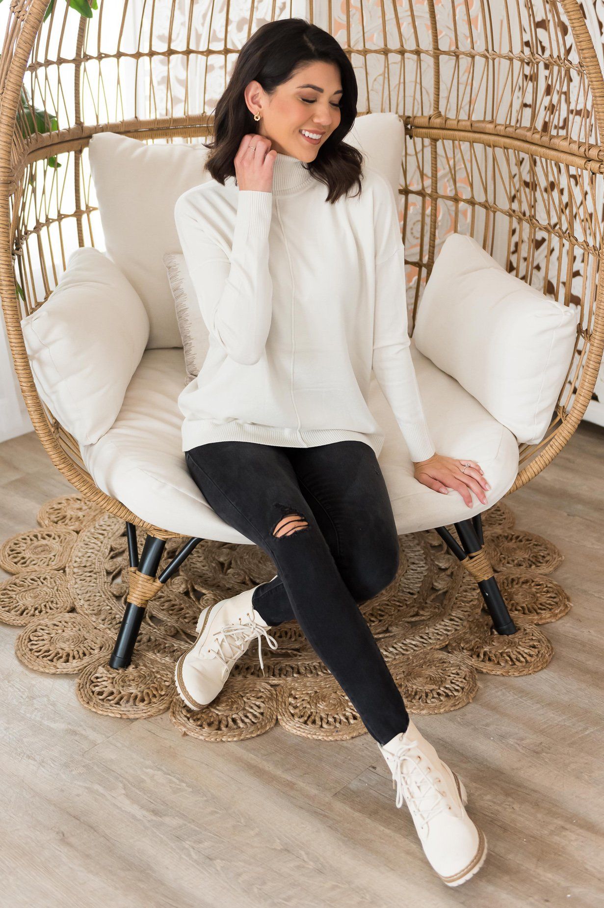 Beauty Everywhere Modest Turtleneck Sweater NEED PICTURES for other colors Modest Dresses vendor-unknown