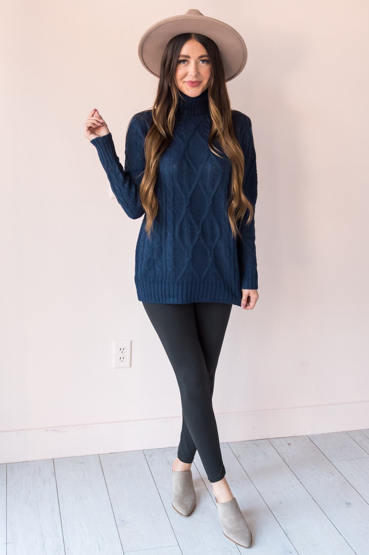 Spiced Smiles Modest Turtleneck Sweater Modest Dresses vendor-unknown