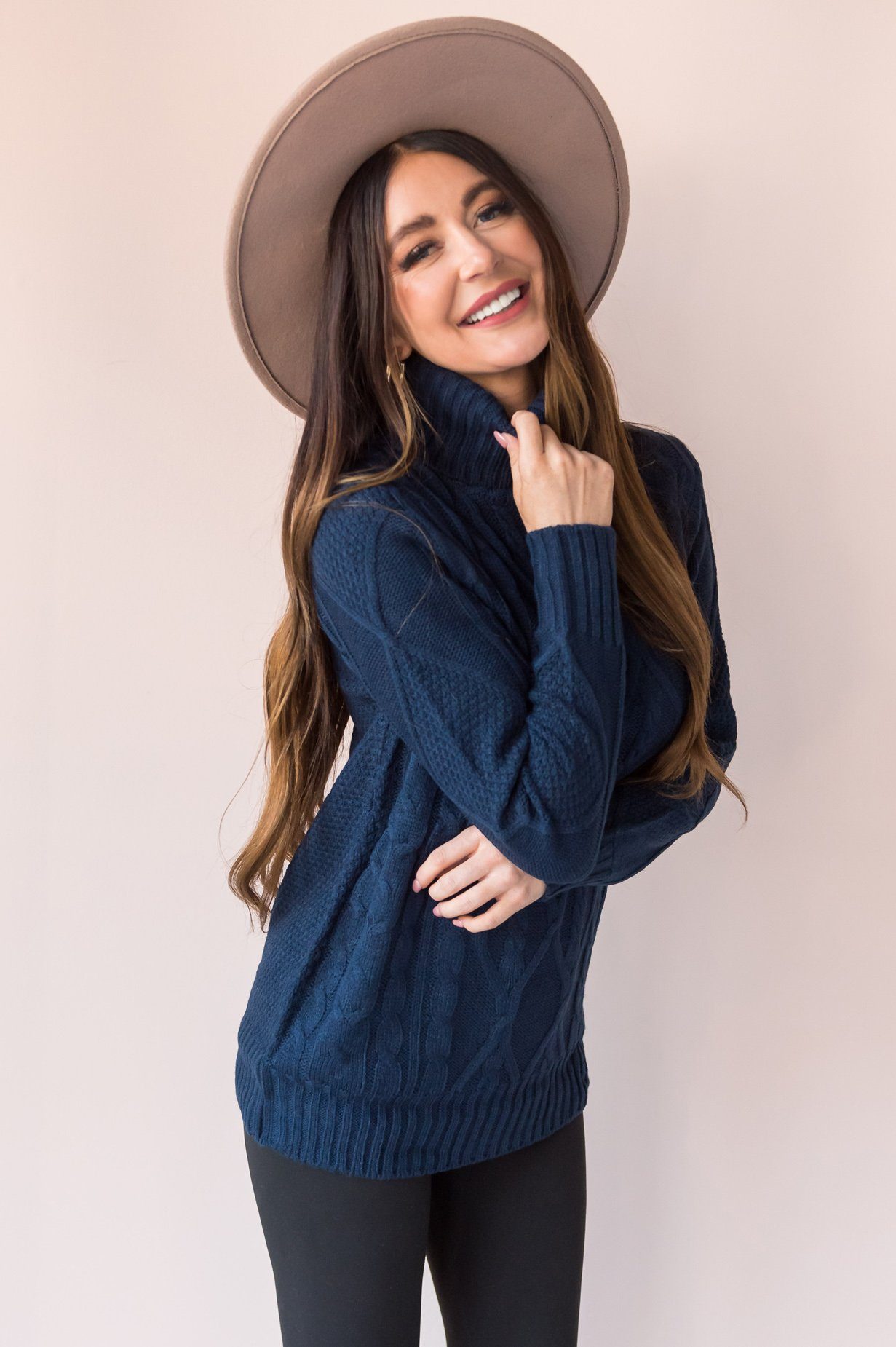 Spiced Smiles Modest Turtleneck Sweater Modest Dresses vendor-unknown