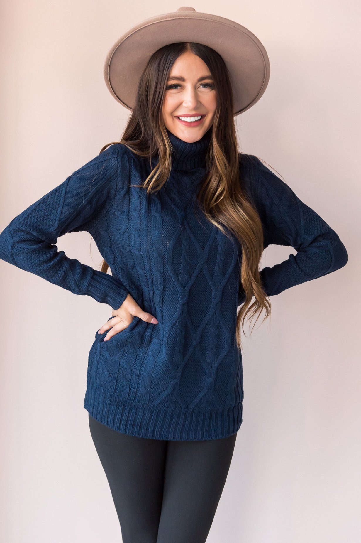 Spiced Smiles Modest Turtleneck Sweater Modest Dresses vendor-unknown