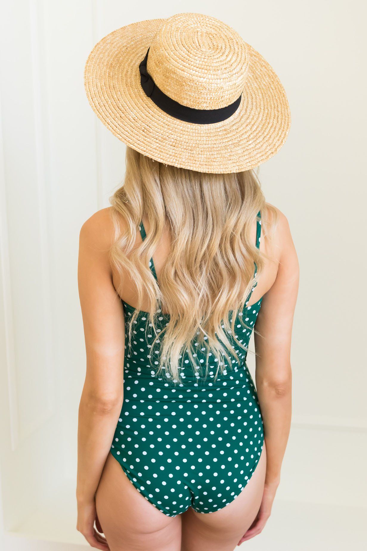 Chasing Waves Modest Polka Dot One Piece Modest Dresses vendor-unknown