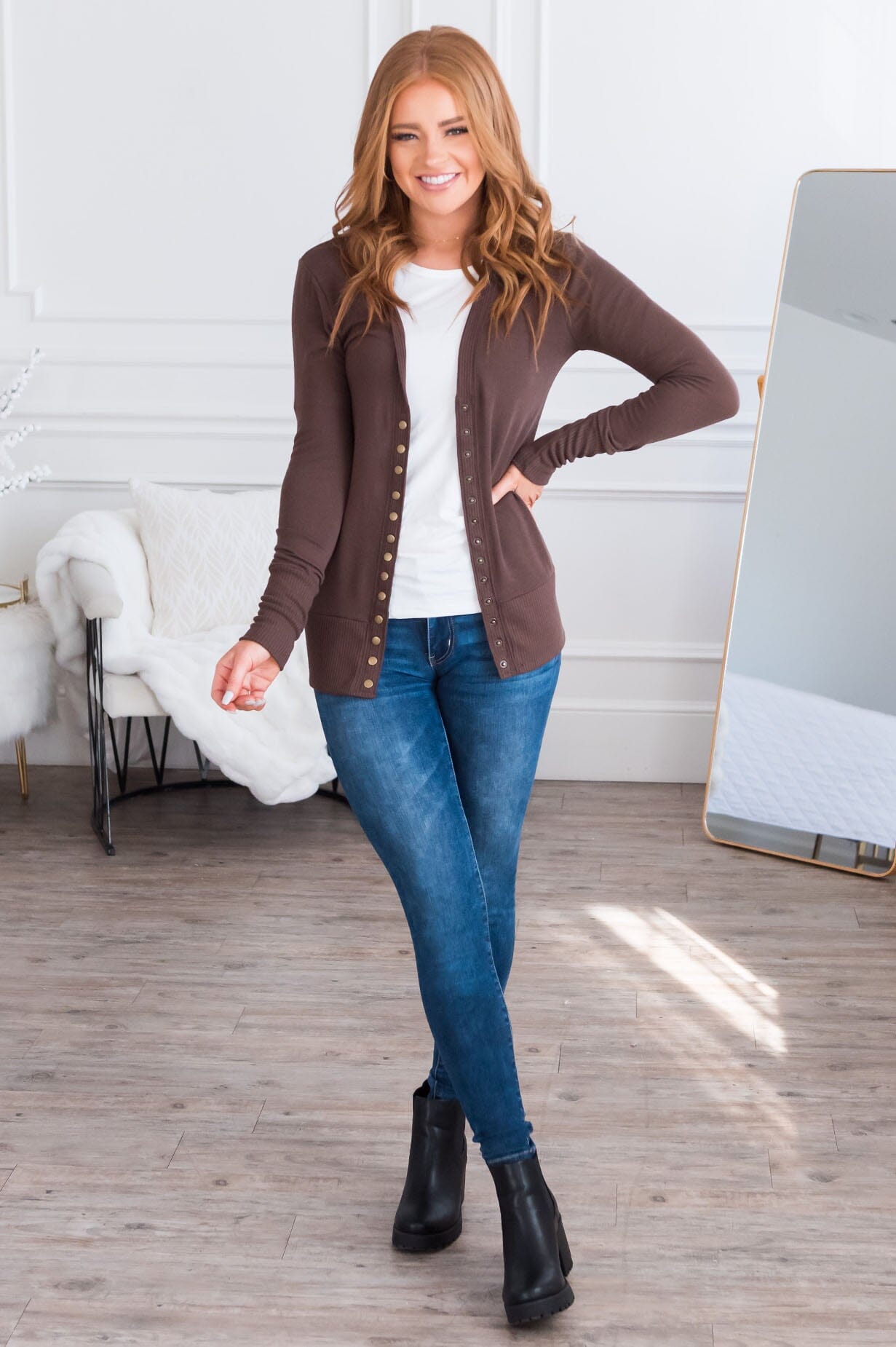 Free Soul Modest Button Cardigan New Year SALE vendor-unknown