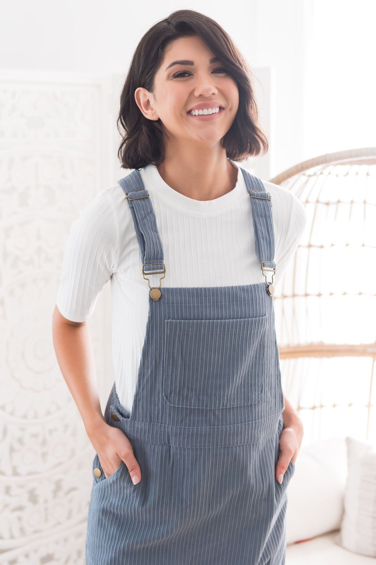 The Leana Modest Overall Dress Modest Dresses vendor-unknown