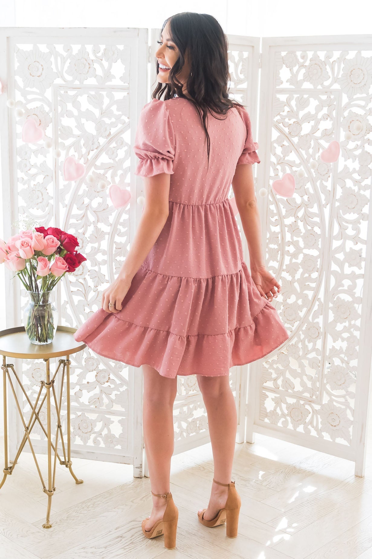 The Bayla Swiss Dot Modest Dresses vendor-unknown