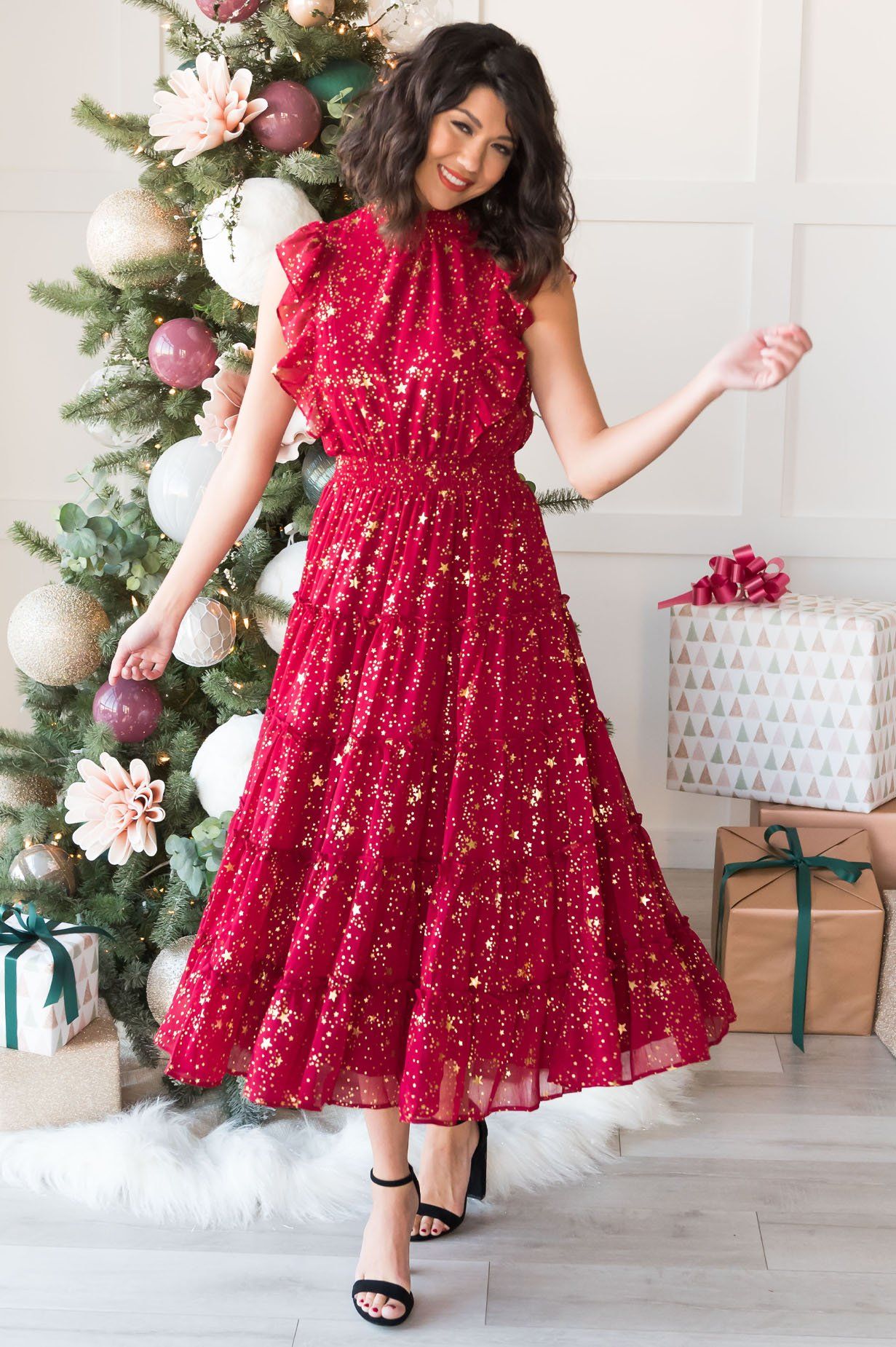 The Star Modest Holiday Dance Dress Modest Dresses vendor-unknown