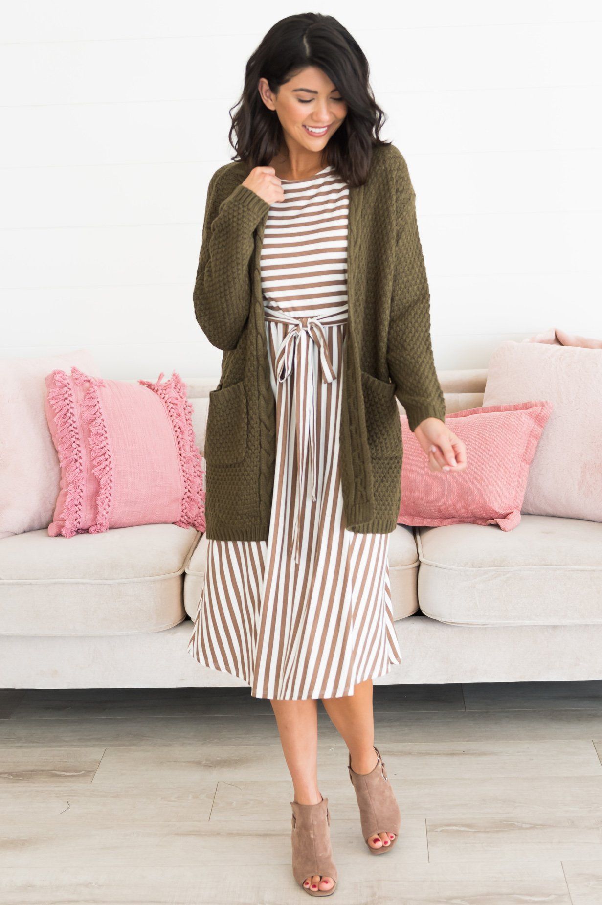Warm & Cozy Modest Pocket Cardigan Modest Dresses vendor-unknown
