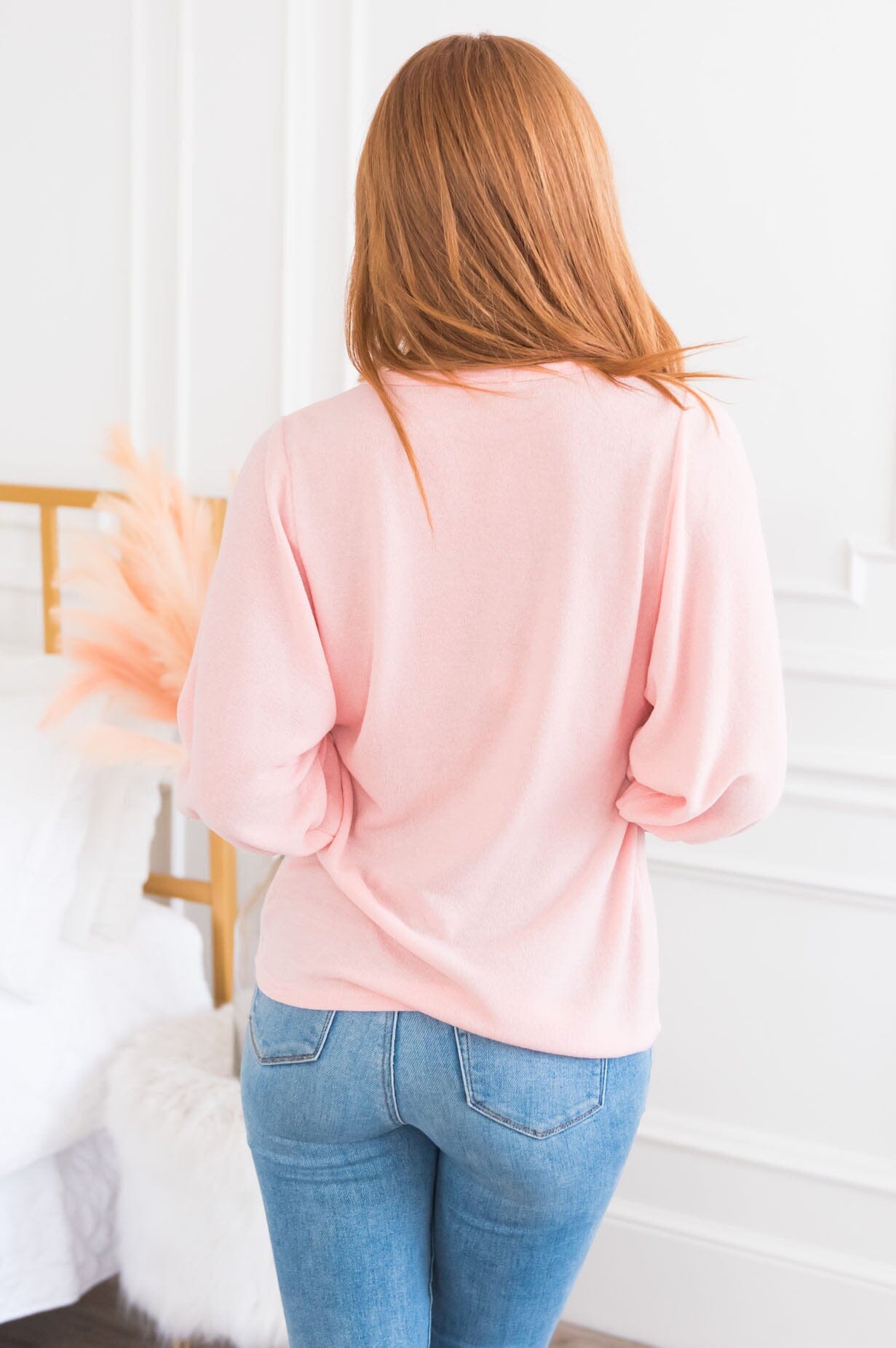 Don't Miss A Thing Modest Bishop Sleeve Top NeeSee's Dresses