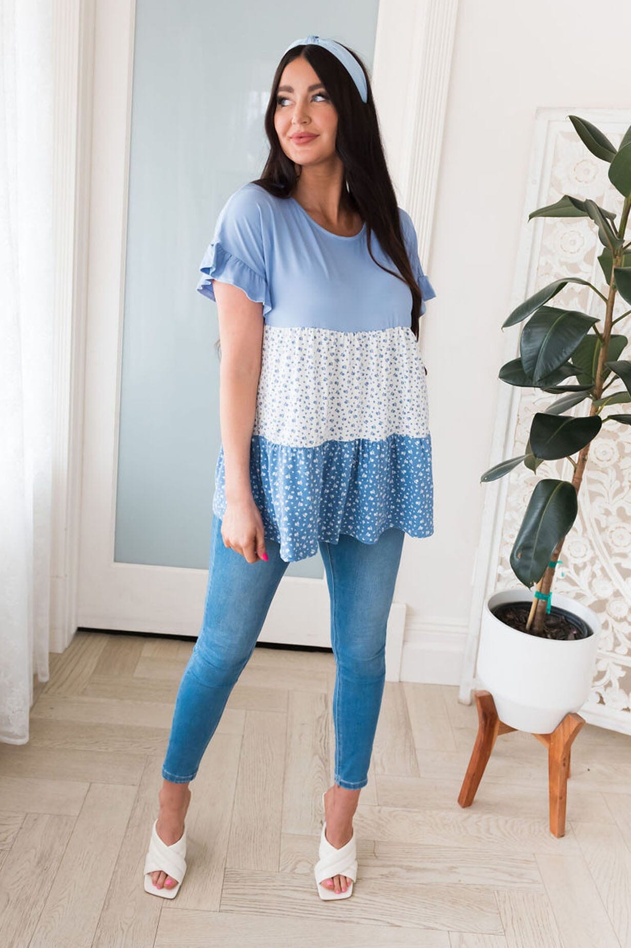 Genuine Soul Tiered Color-block Top NeeSee's Dresses