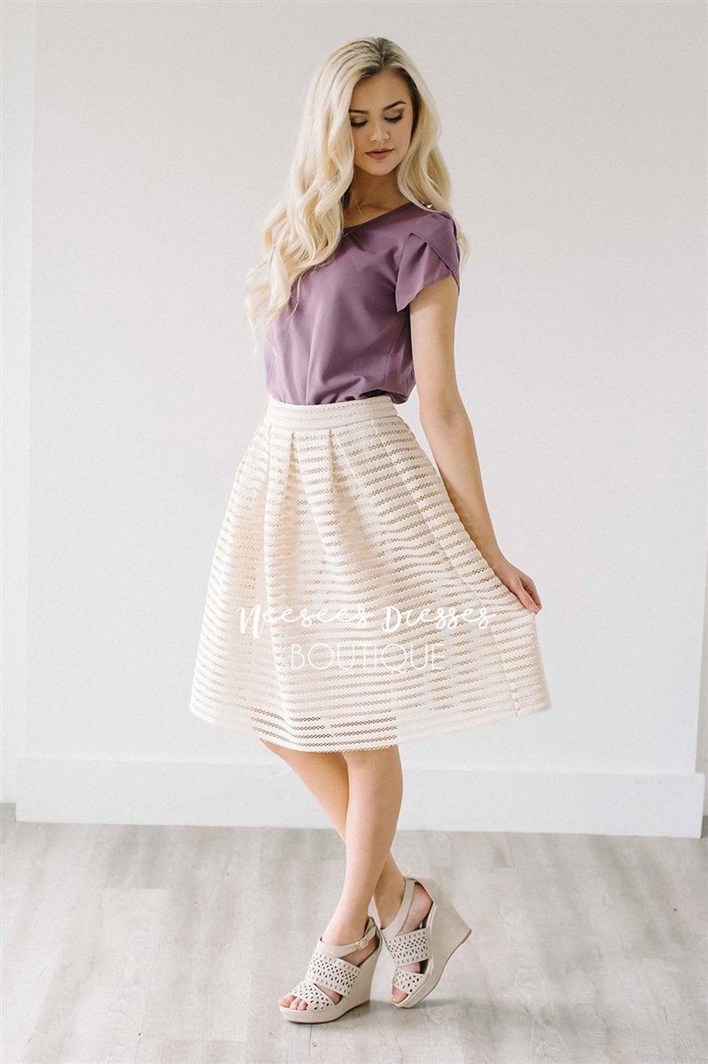 Dusty Lavender Chiffon Top Tops vendor-unknown