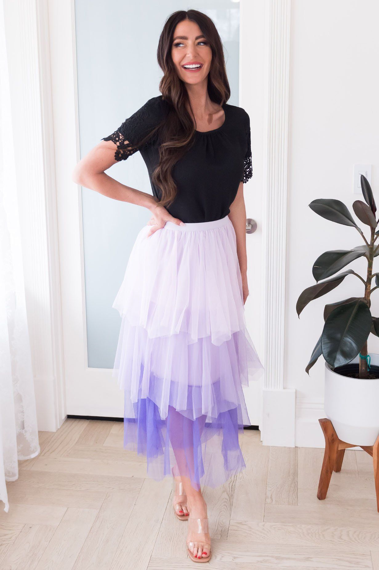 Create Your Happiness Modest Skirt Skirts vendor-unknown