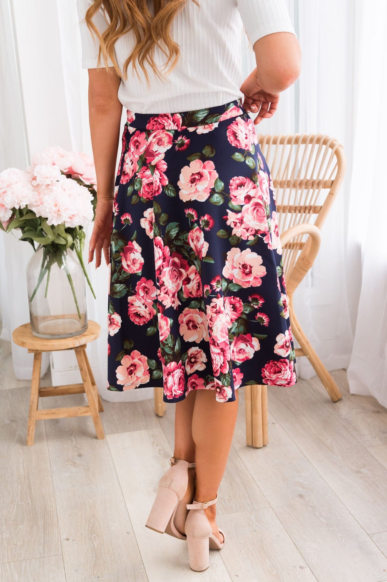Flowers On My Mind Modest Circle Skirt Modest Dresses vendor-unknown