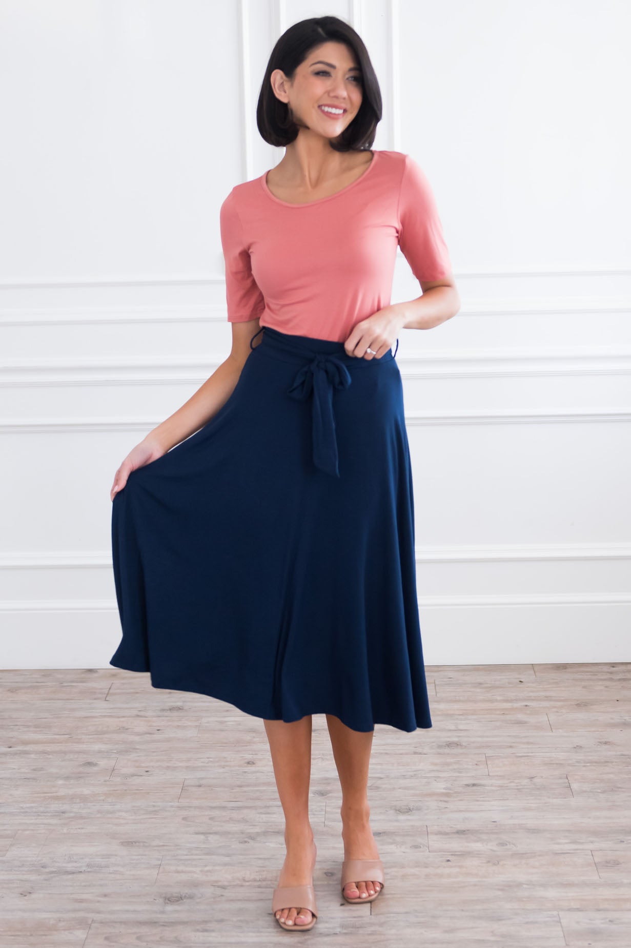 Autumn is calling Modest Tie Waist Skirt NeeSee's Dresses