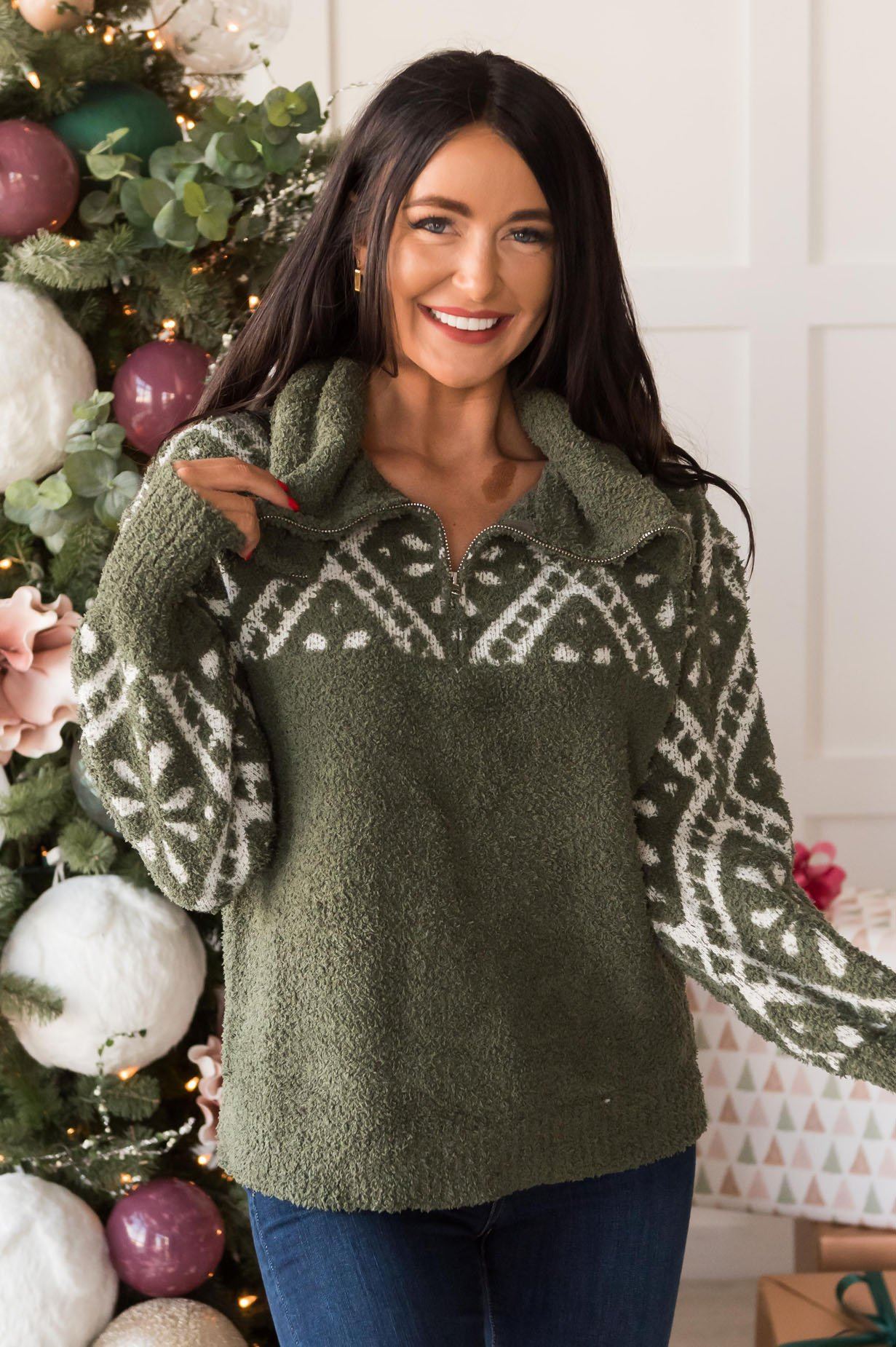 Hidden Gem Modest Pullover Sweater Modest Dresses vendor-unknown