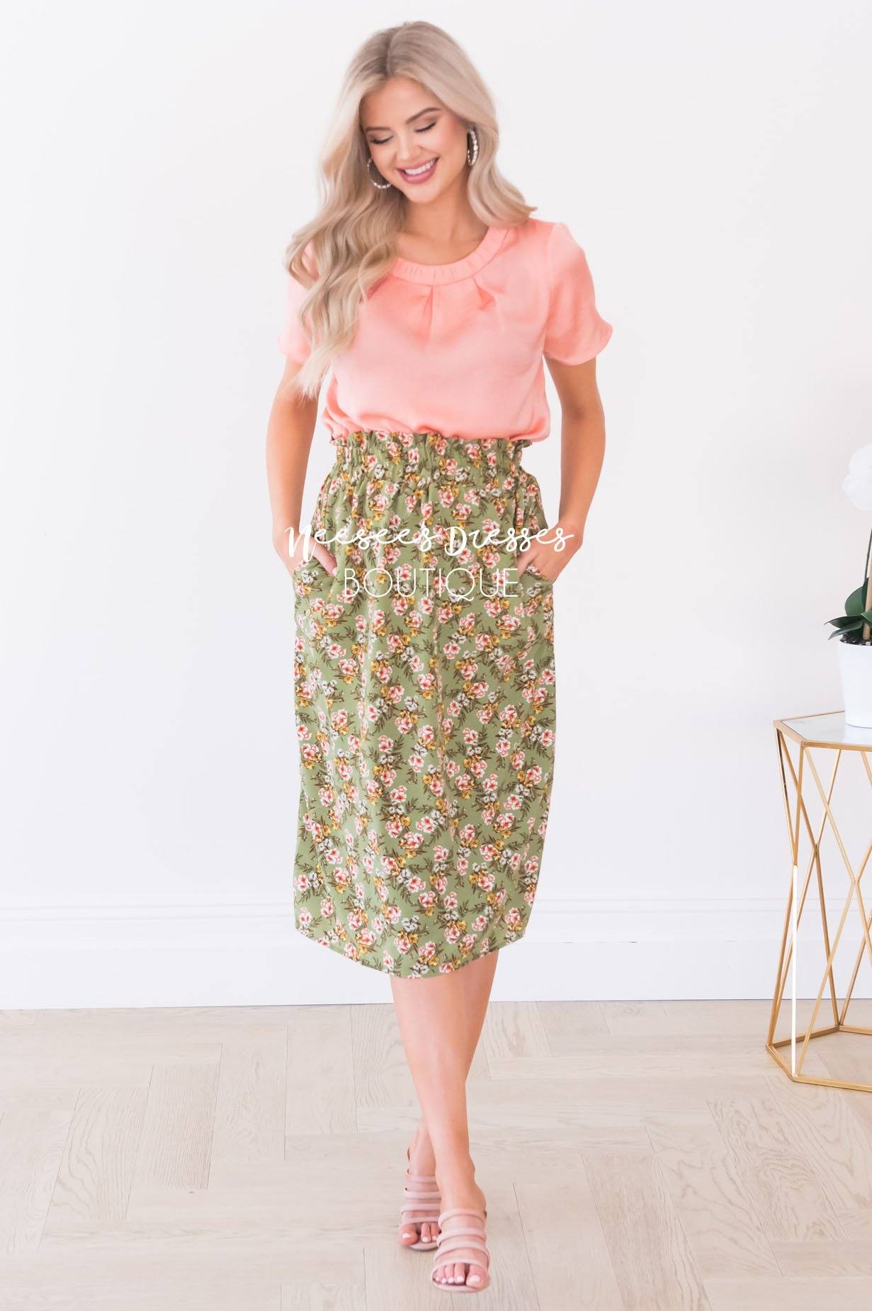 You're So Lovely Modest Skirt Skirts vendor-unknown