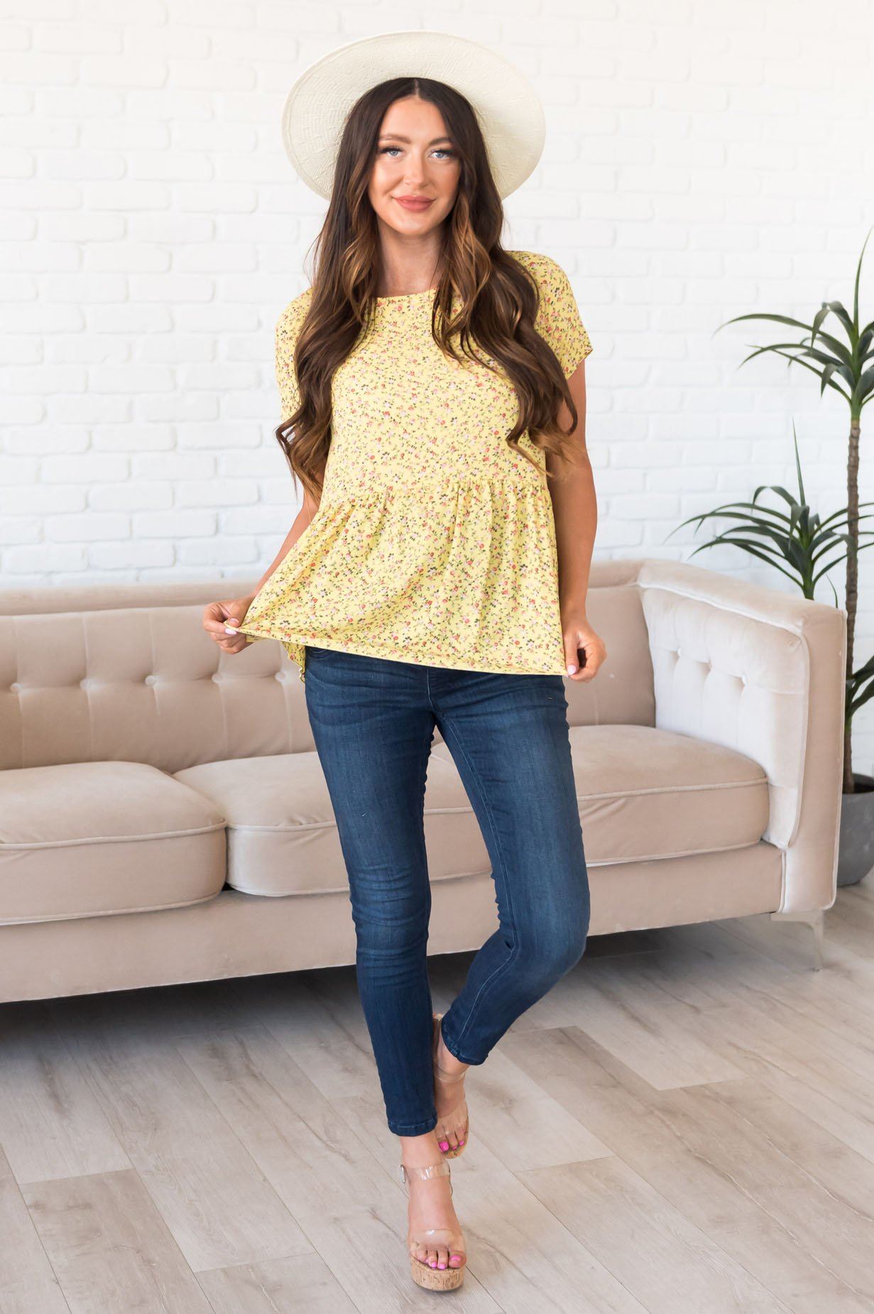 Fab Florals Modest Blouse Modest Dresses vendor-unknown