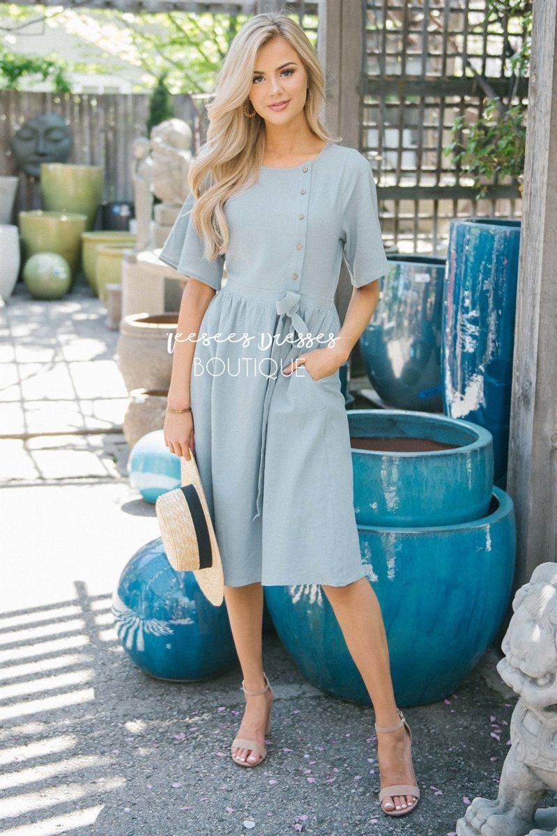 The Kaia Modest Dresses vendor-unknown Dusty Sage S