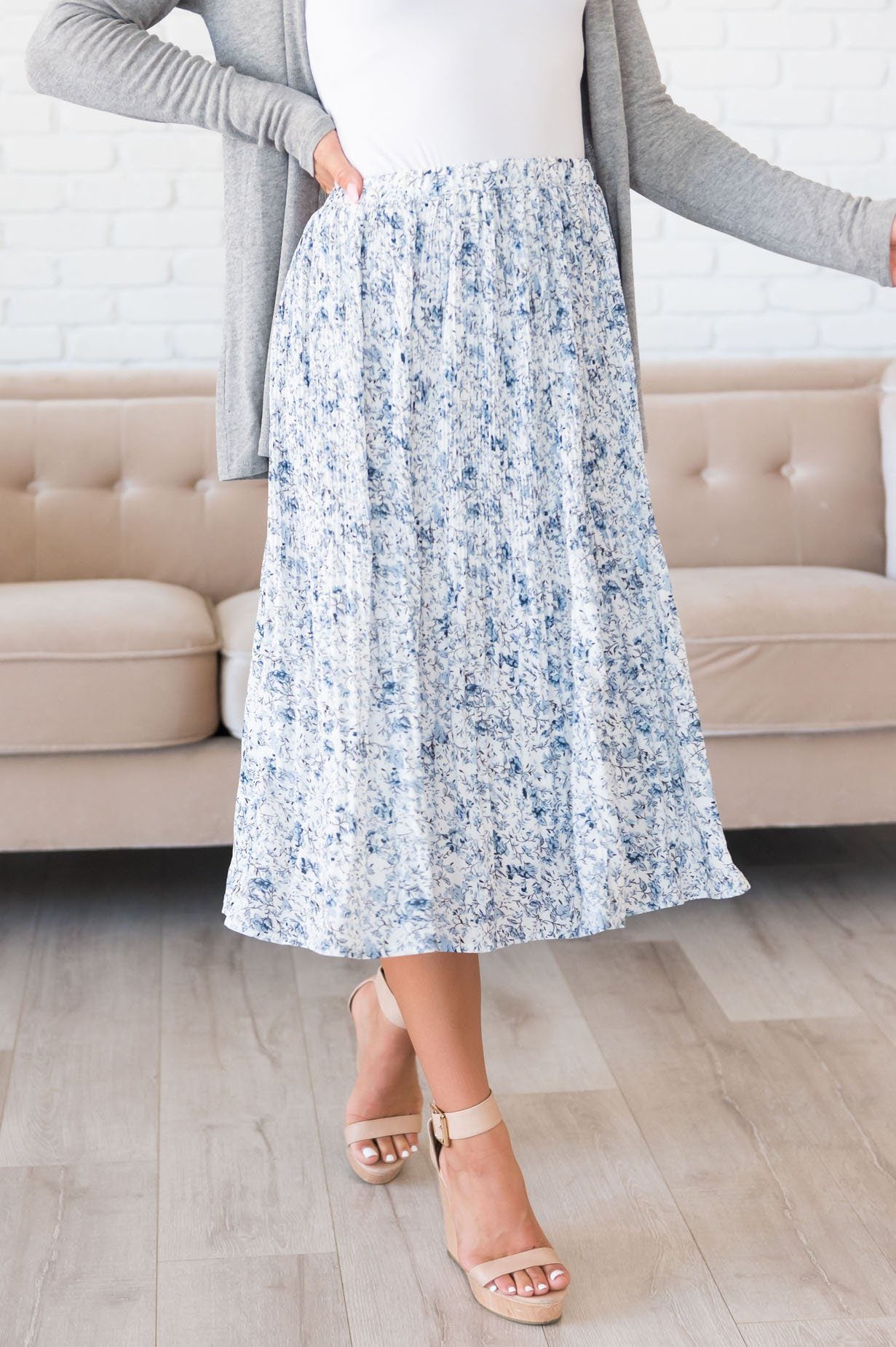 Deep Devotion Modest Pleated Skirt Skirts vendor-unknown