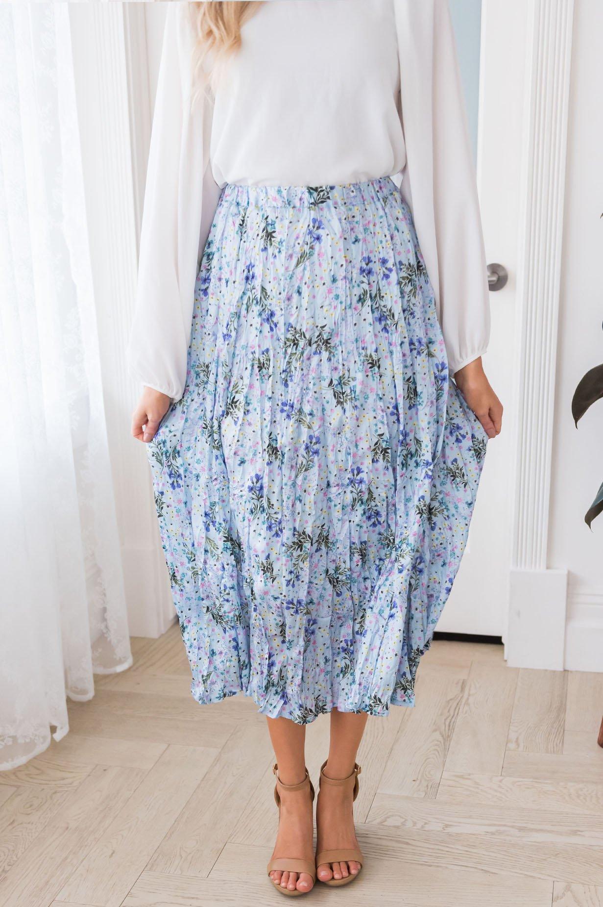 Happy Spring Modest Satin Skirt Skirts vendor-unknown