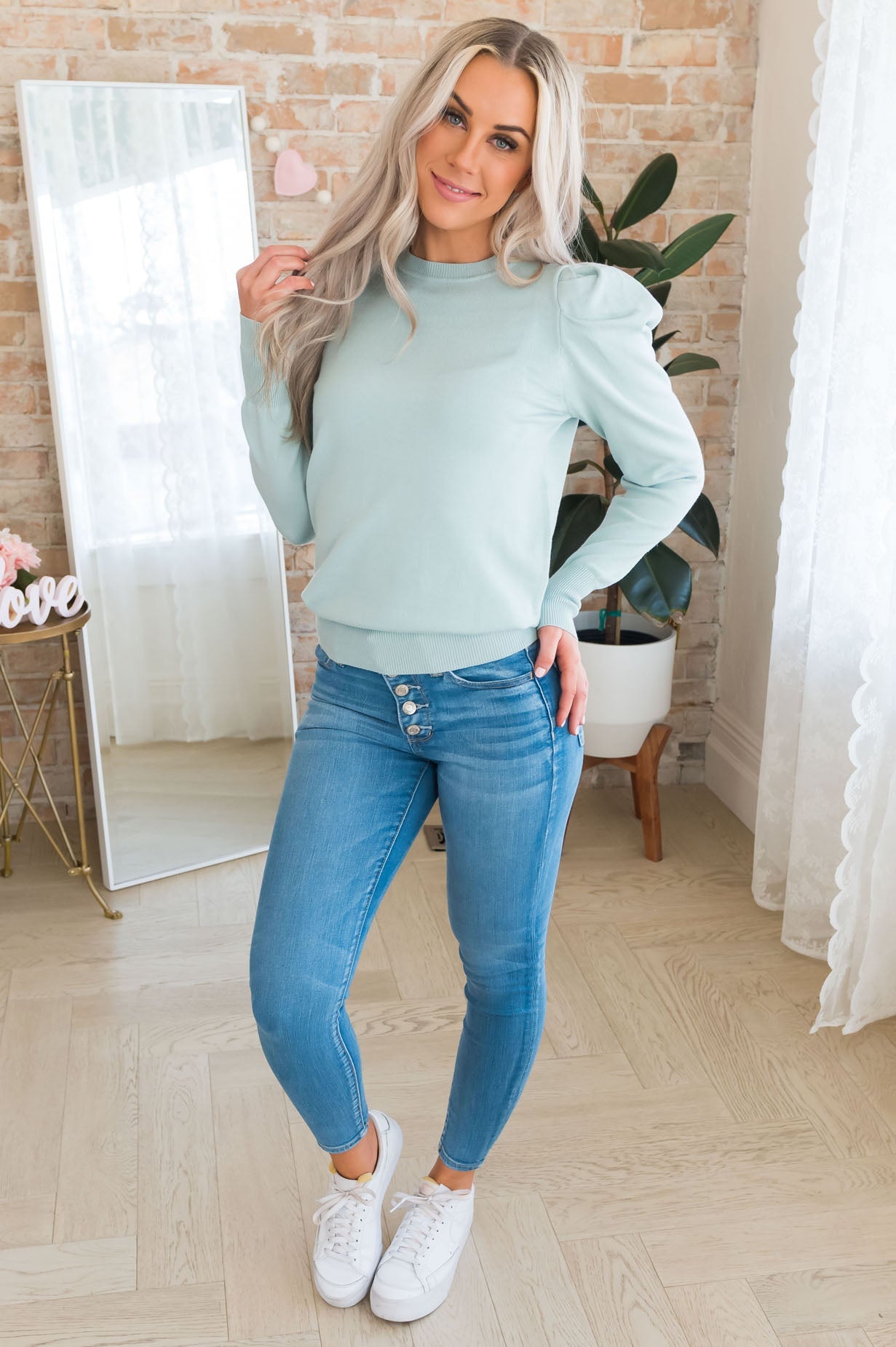 Puffed & Pretty Modest Sweater Modest Dresses vendor-unknown