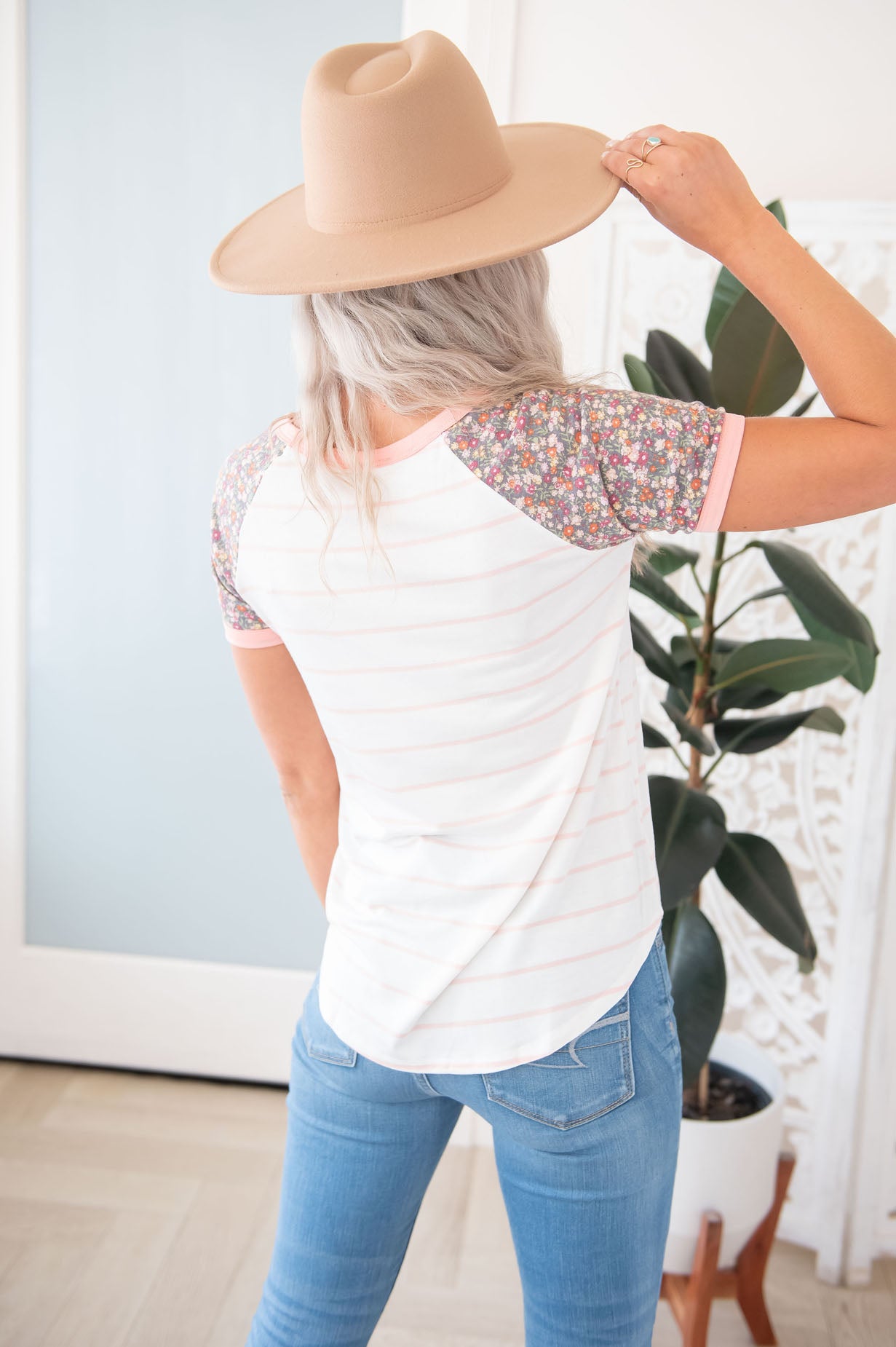 Queen of Stripes Modest Tee Tops vendor-unknown