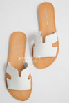Cutout Slide Sandals Accessories & Shoes vendor-unknown White 5.5