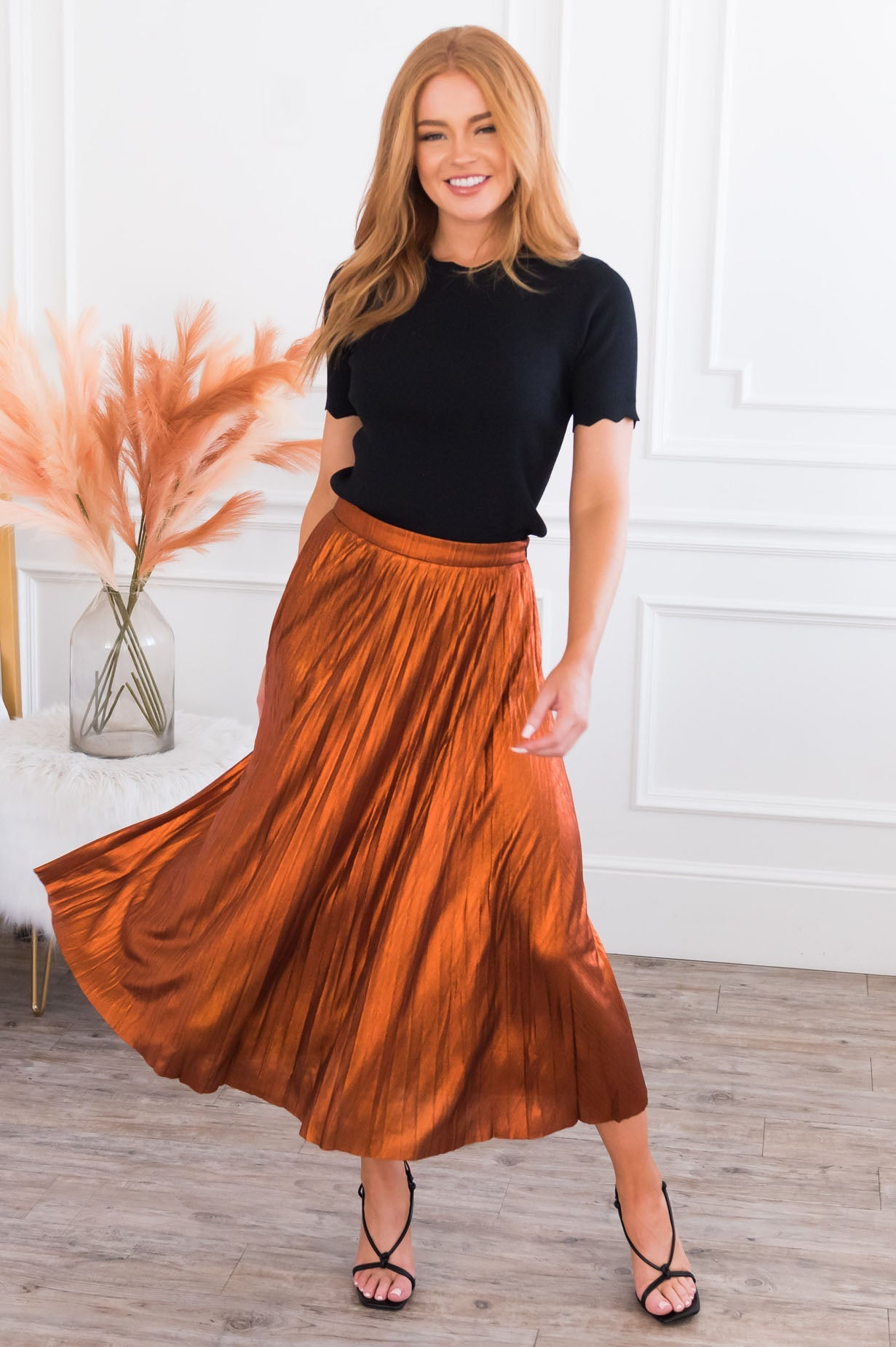 Under The Limelight Modest Pleat Skirt NeeSee's Dresses