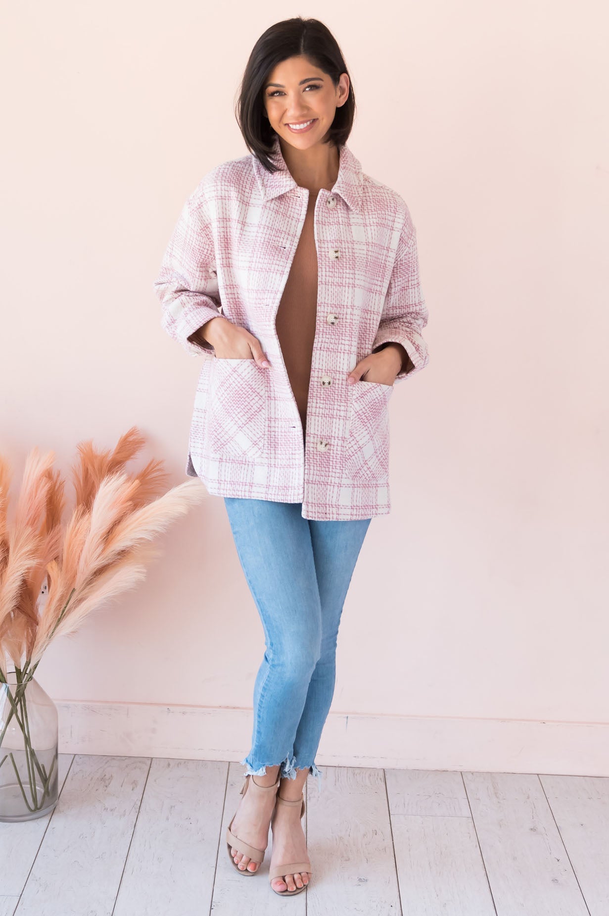 A Drizzly Day Modest Shacket Modest Dresses vendor-unknown