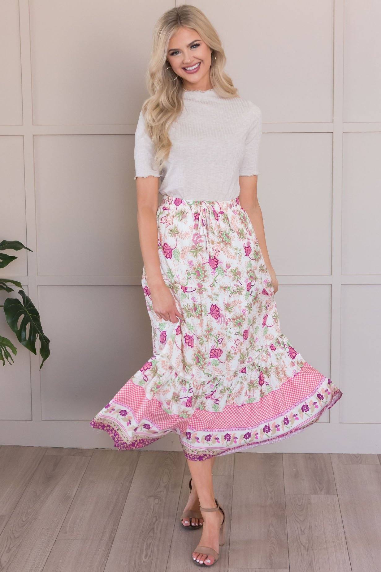 Dancing In The Moonlight Modest Bohemian Skirt Skirts vendor-unknown