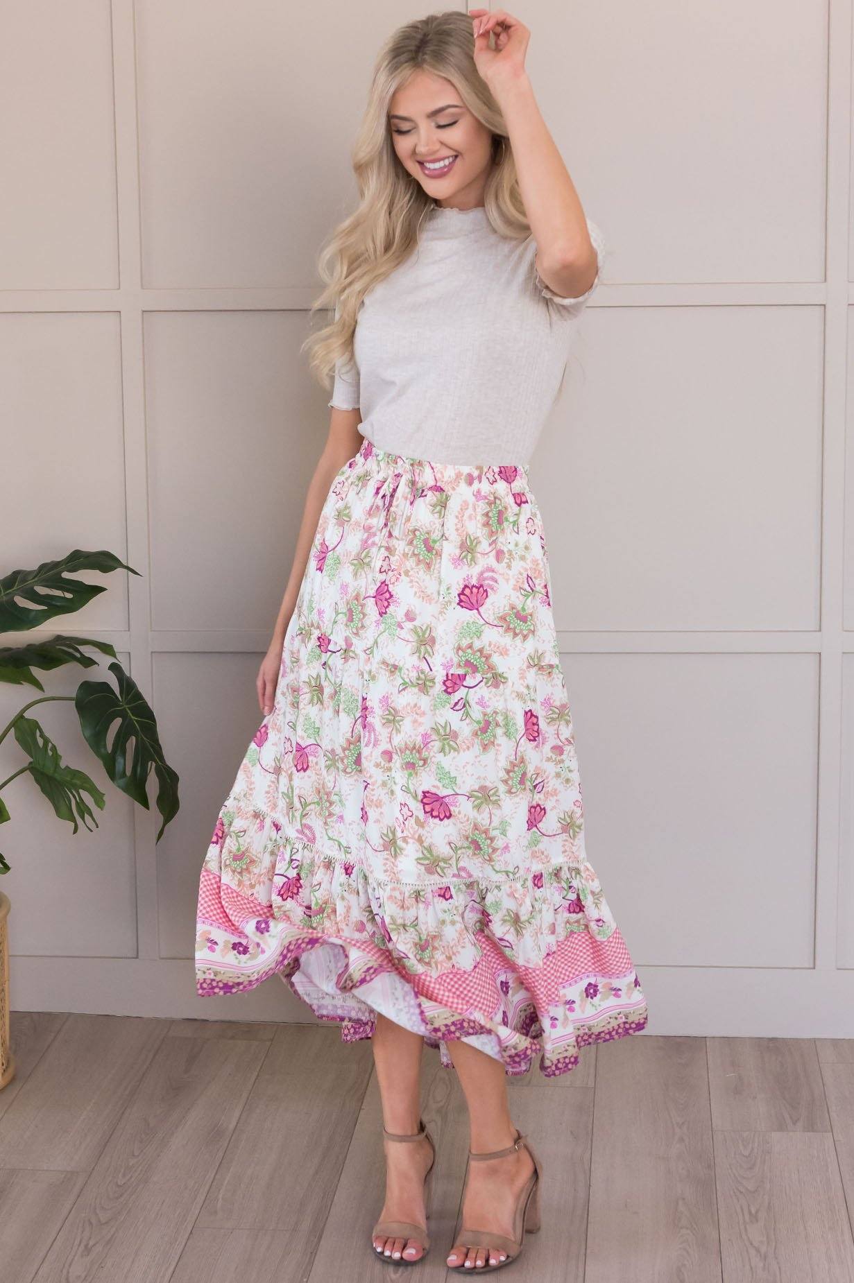 Dancing In The Moonlight Modest Bohemian Skirt Skirts vendor-unknown