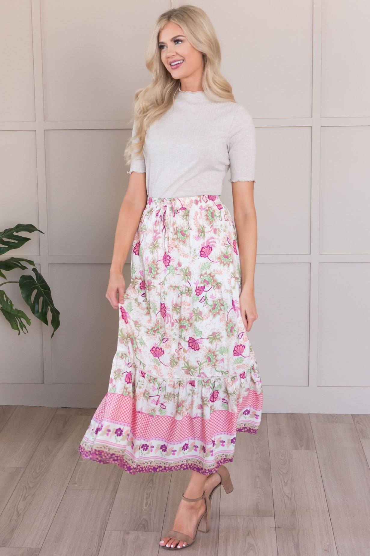 Dancing In The Moonlight Modest Bohemian Skirt Skirts vendor-unknown