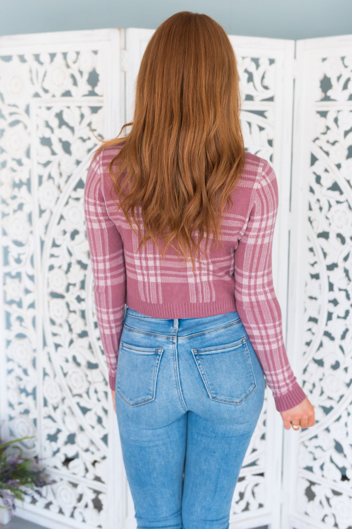 Trend Setter Plaid Modest Cropped Cardigan Modest Dresses vendor-unknown