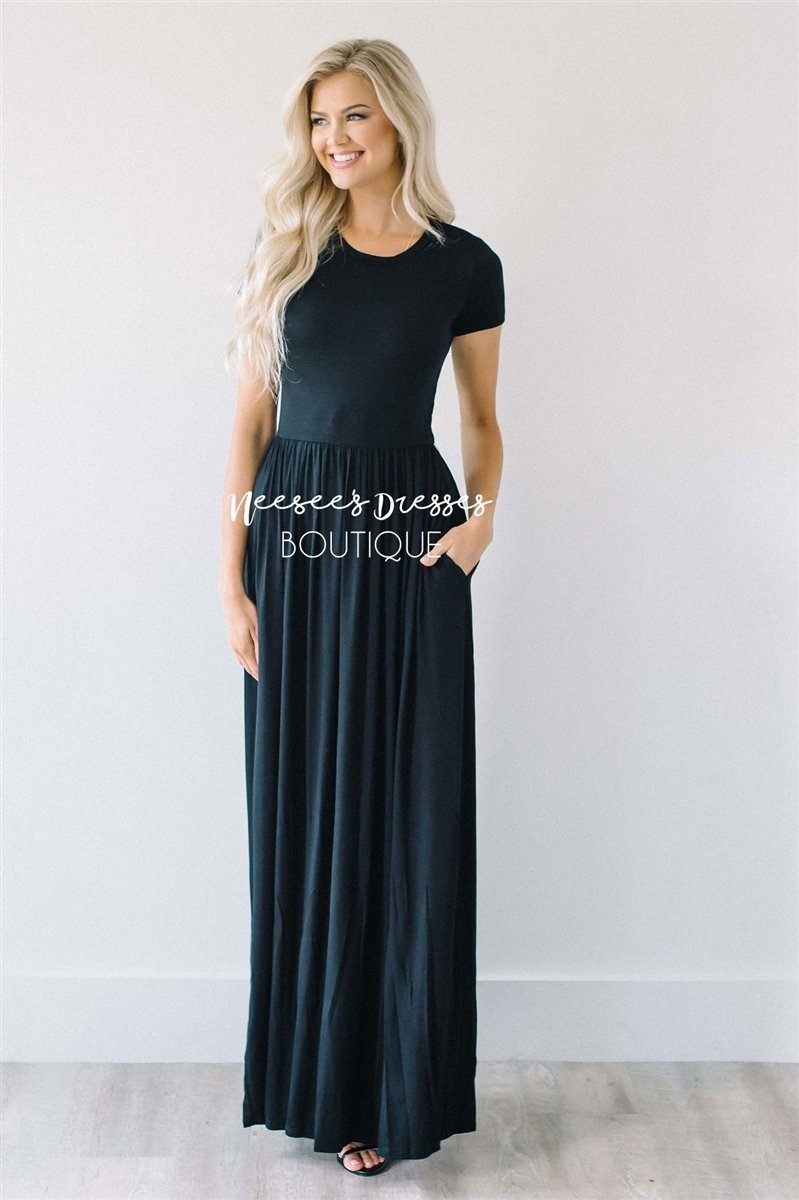 The Harper Maxi Dress Modest Dresses vendor-unknown Black S