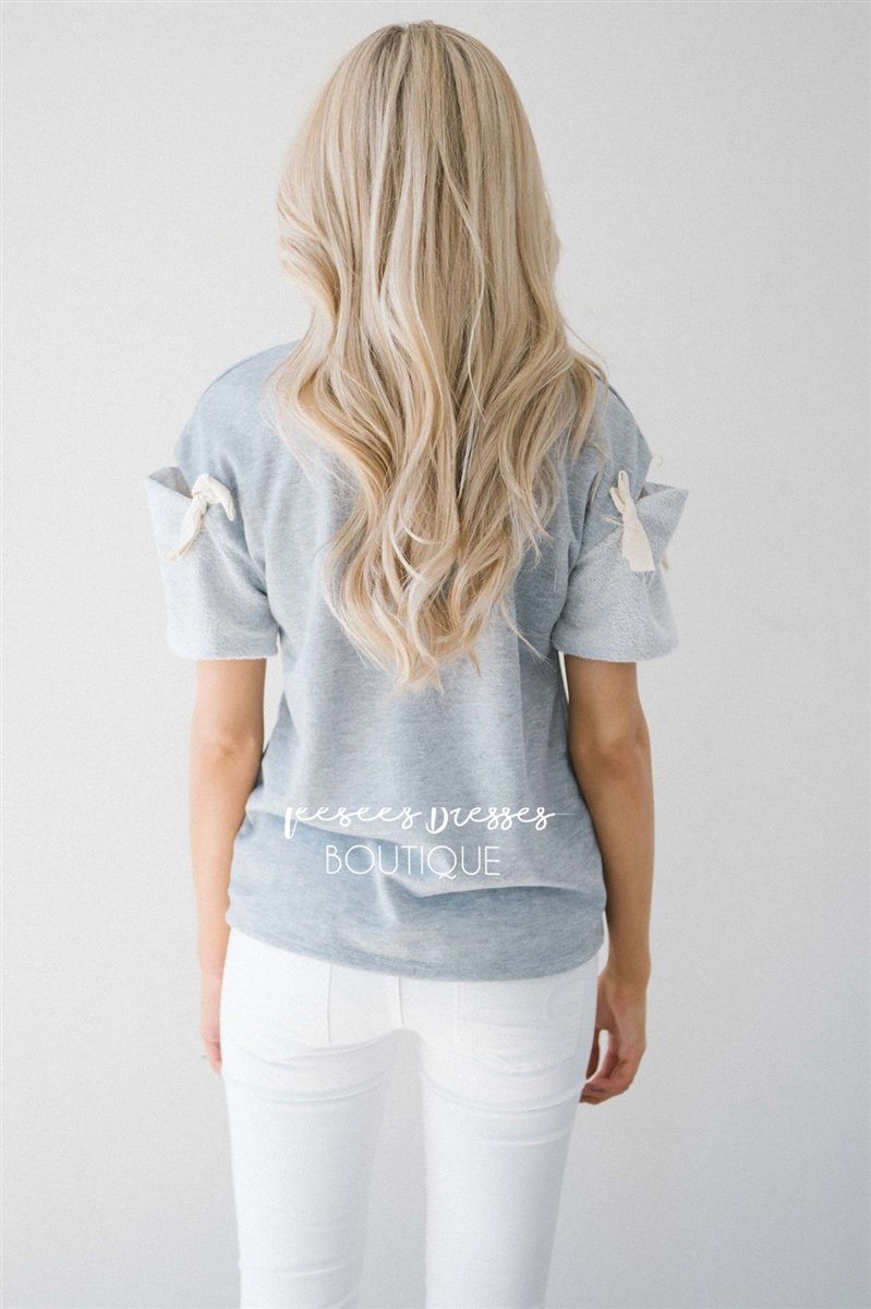 Double Tie Sleeve Top Tops vendor-unknown