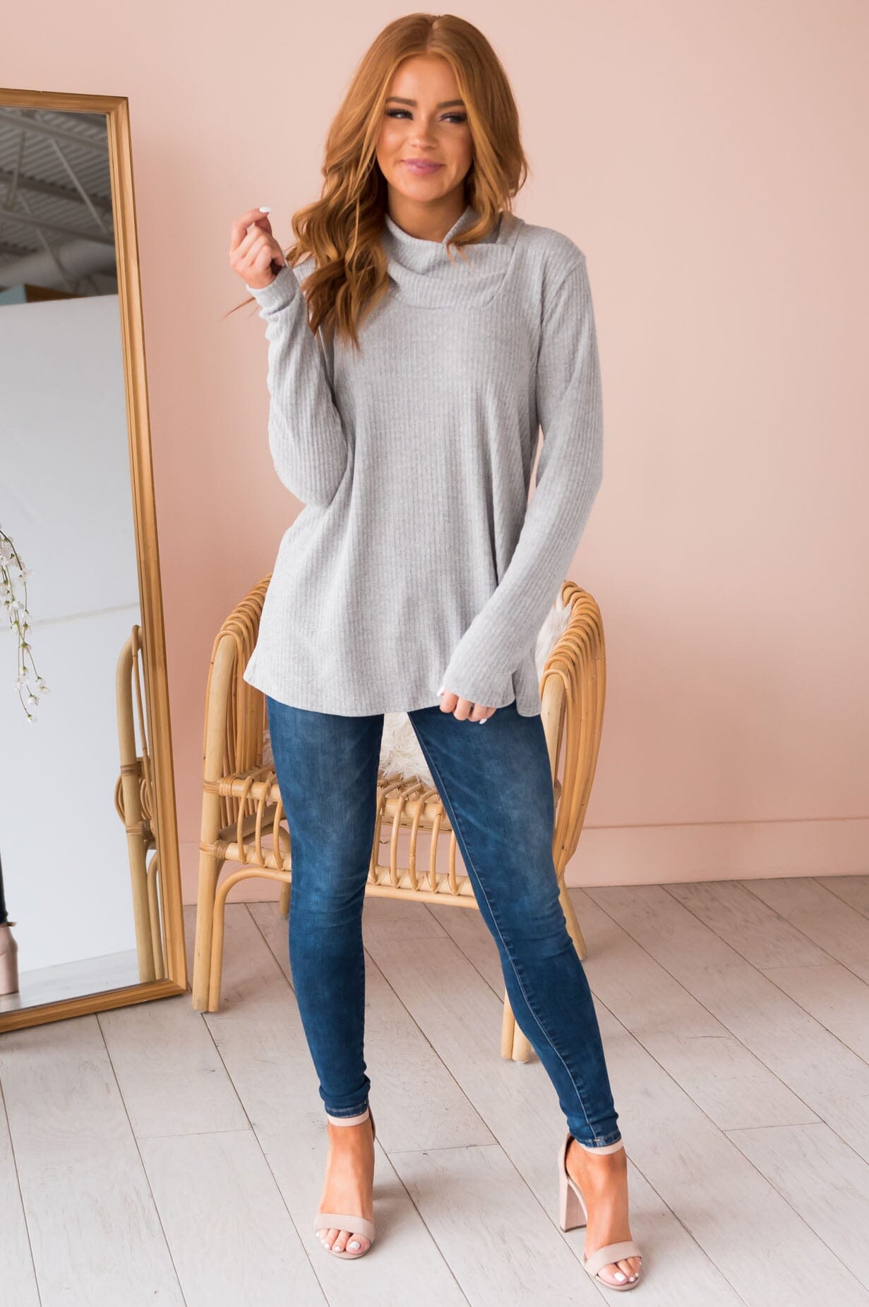 The Mountains Are Calling Modest Sweater Tops vendor-unknown