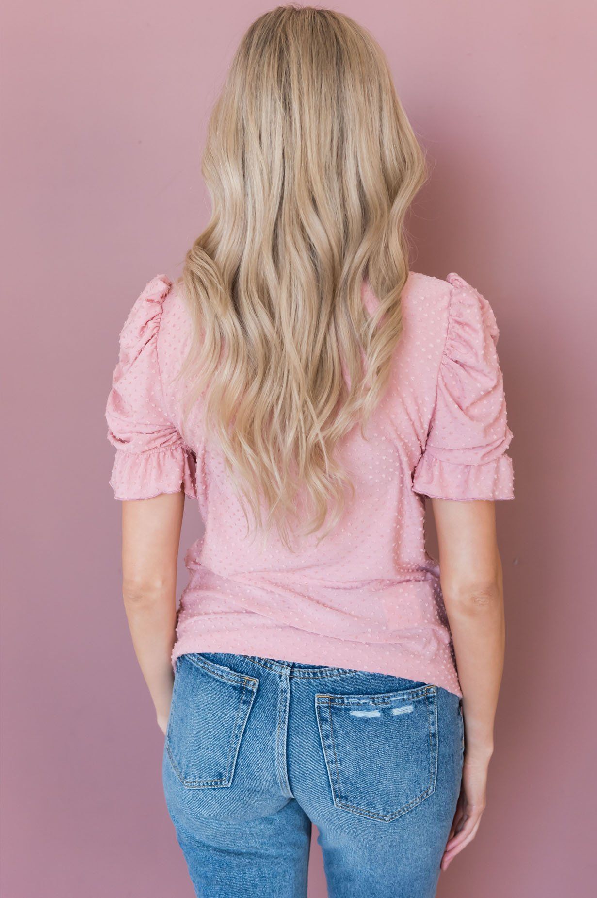 Choosing Forever Modest Puff Sleeve Top Modest Dresses vendor-unknown