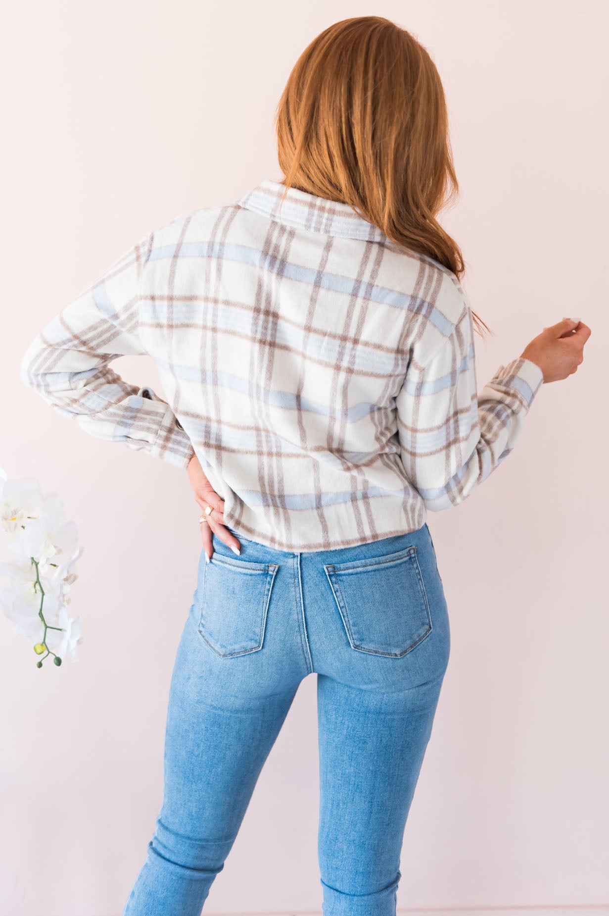 Trendy In Plaid Modest Cropped Jacket Modest Dresses vendor-unknown