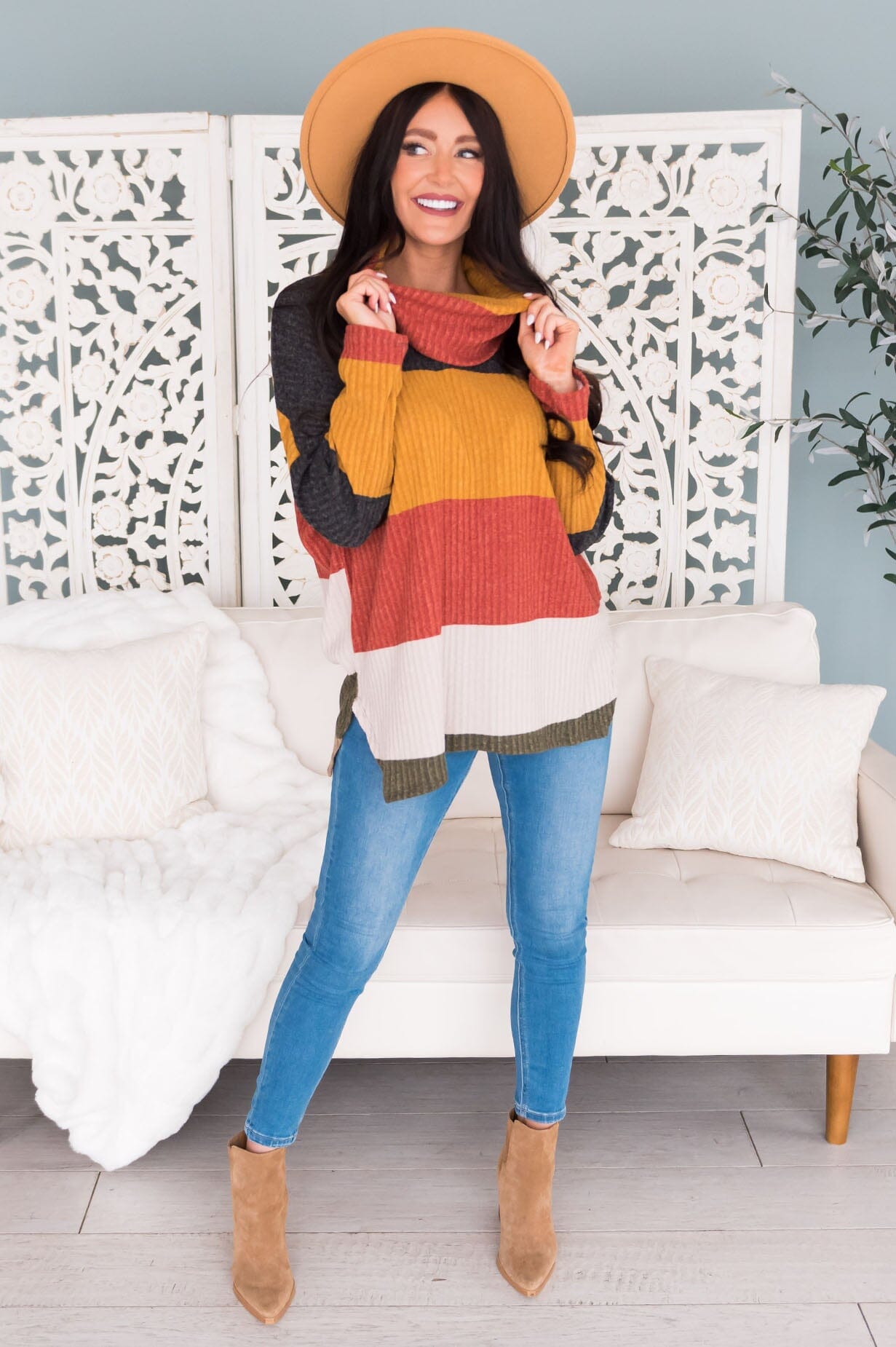 Cozy Warm Wishes Modest Sweater Tops vendor-unknown