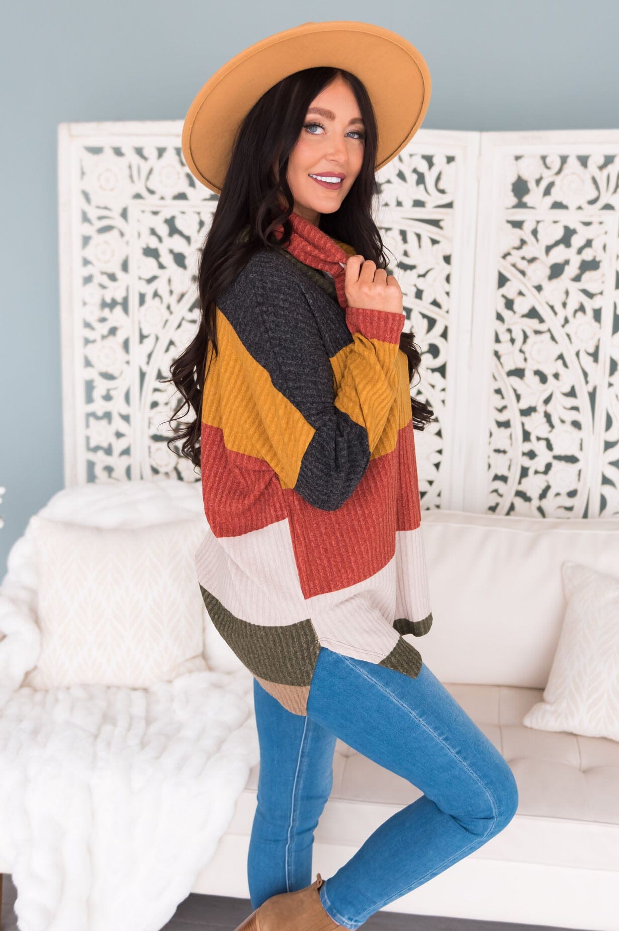 Cozy Warm Wishes Modest Sweater Tops vendor-unknown