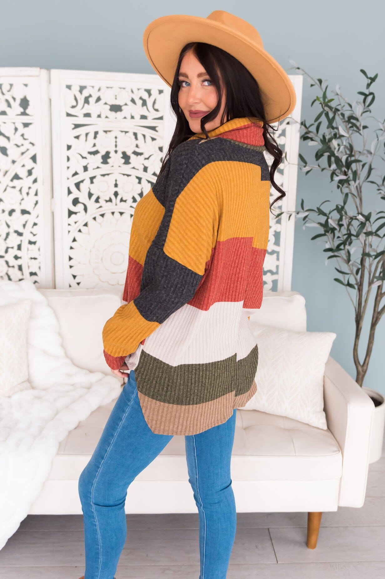 Cozy Warm Wishes Modest Sweater Tops vendor-unknown