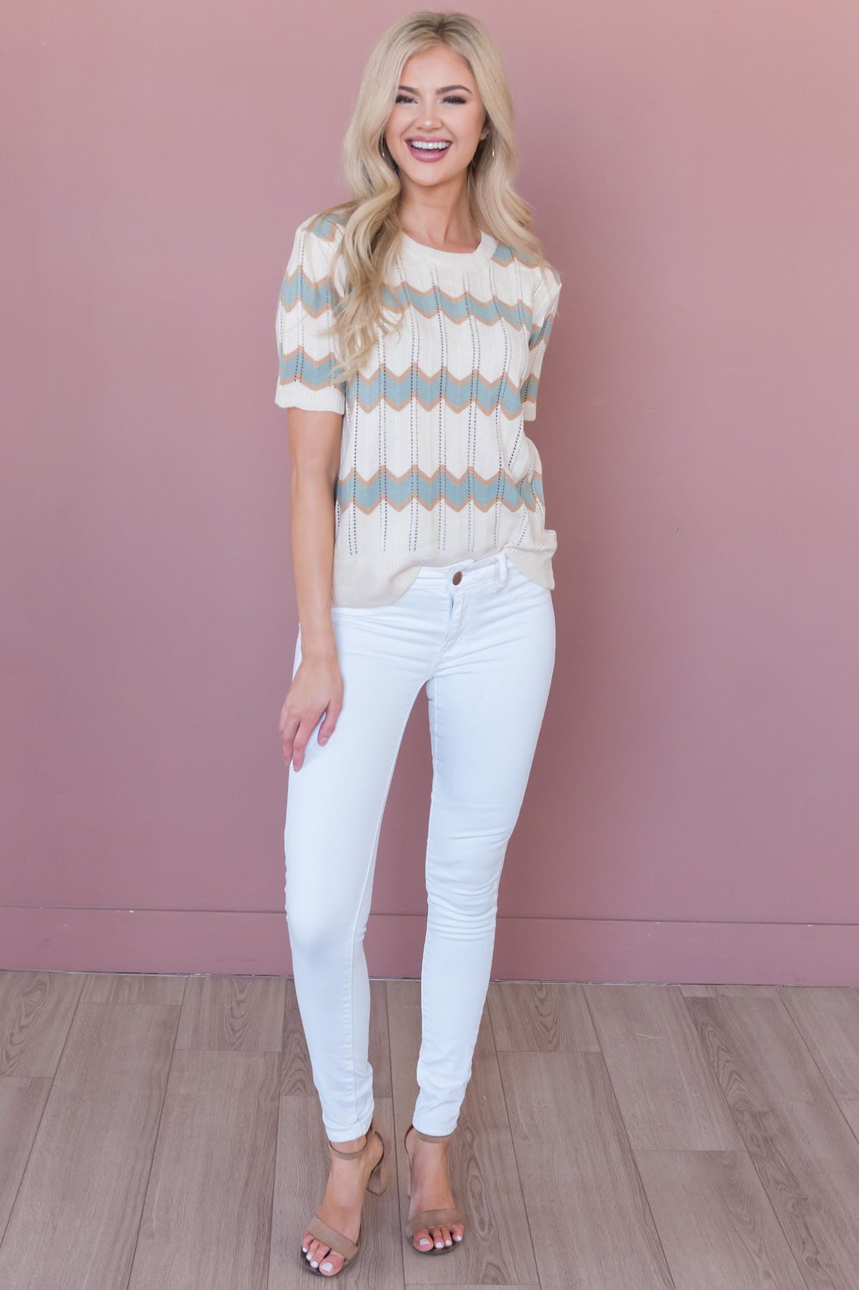 Curious About You Modest Sweater Tops vendor-unknown