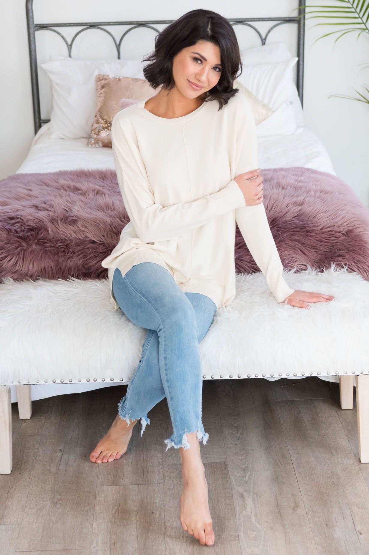 Snow Season Modest Sweater Tops vendor-unknown