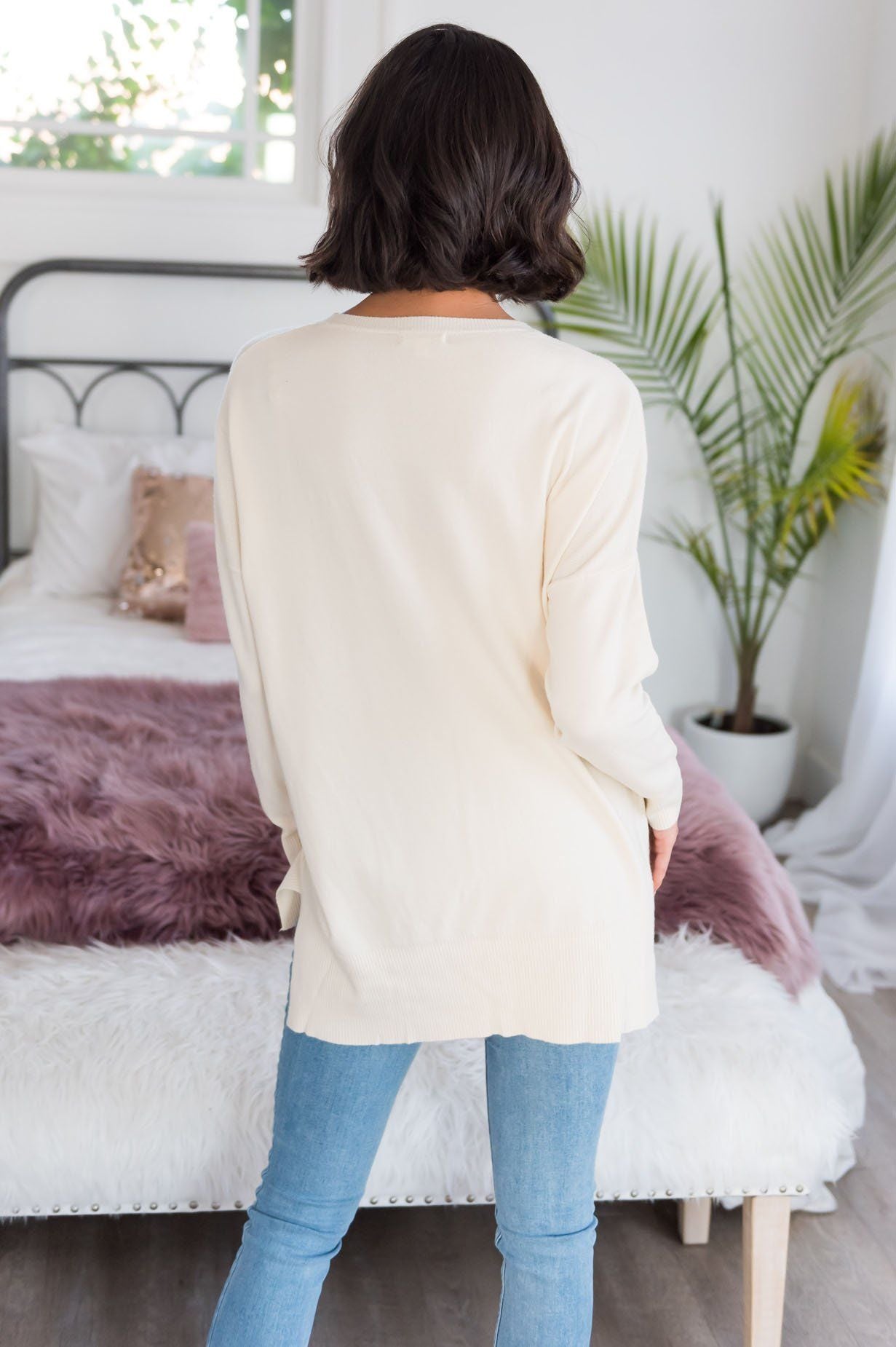 Snow Season Modest Sweater Tops vendor-unknown