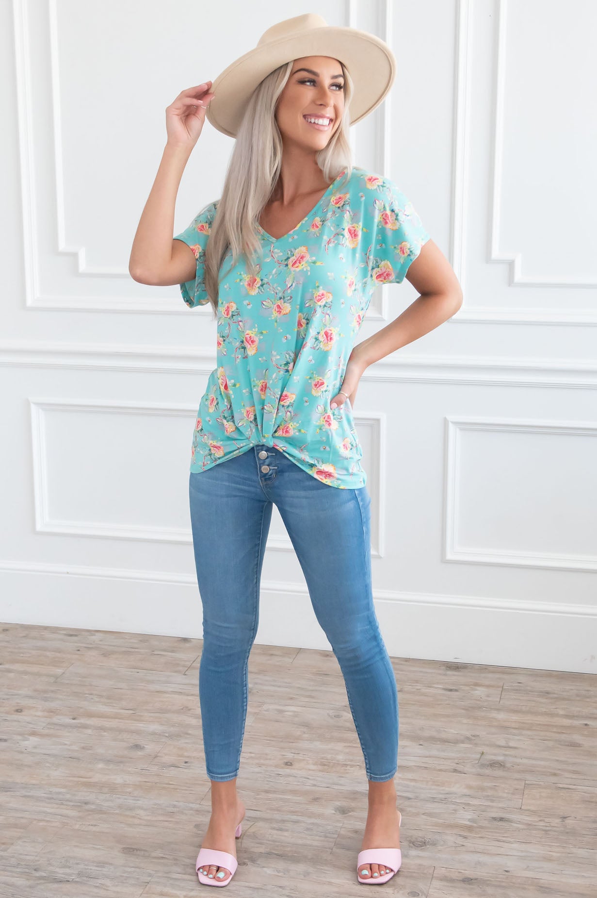 Obsessed At First Sight Modest Top Tops vendor-unknown