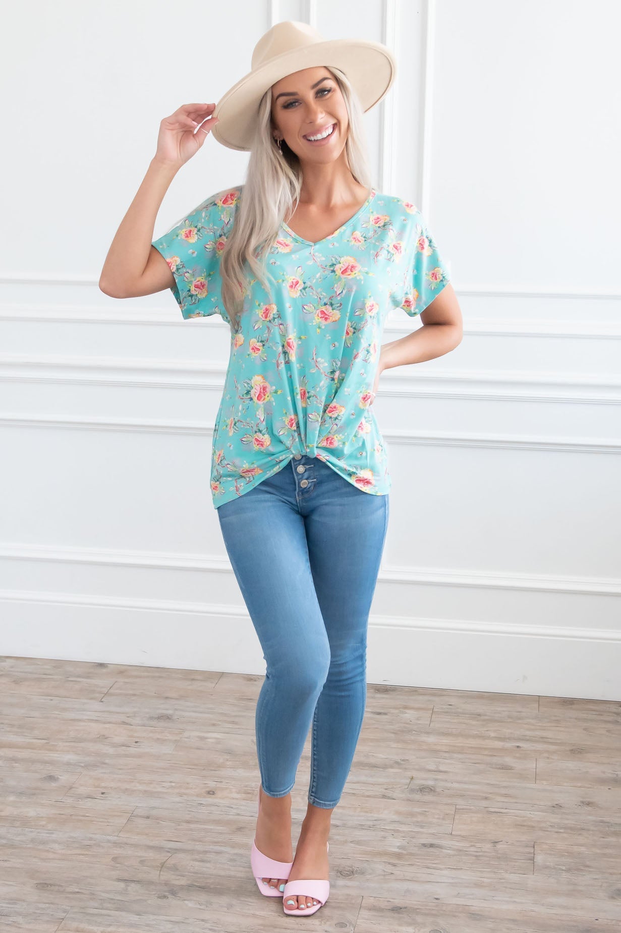 Obsessed At First Sight Modest Top Tops vendor-unknown