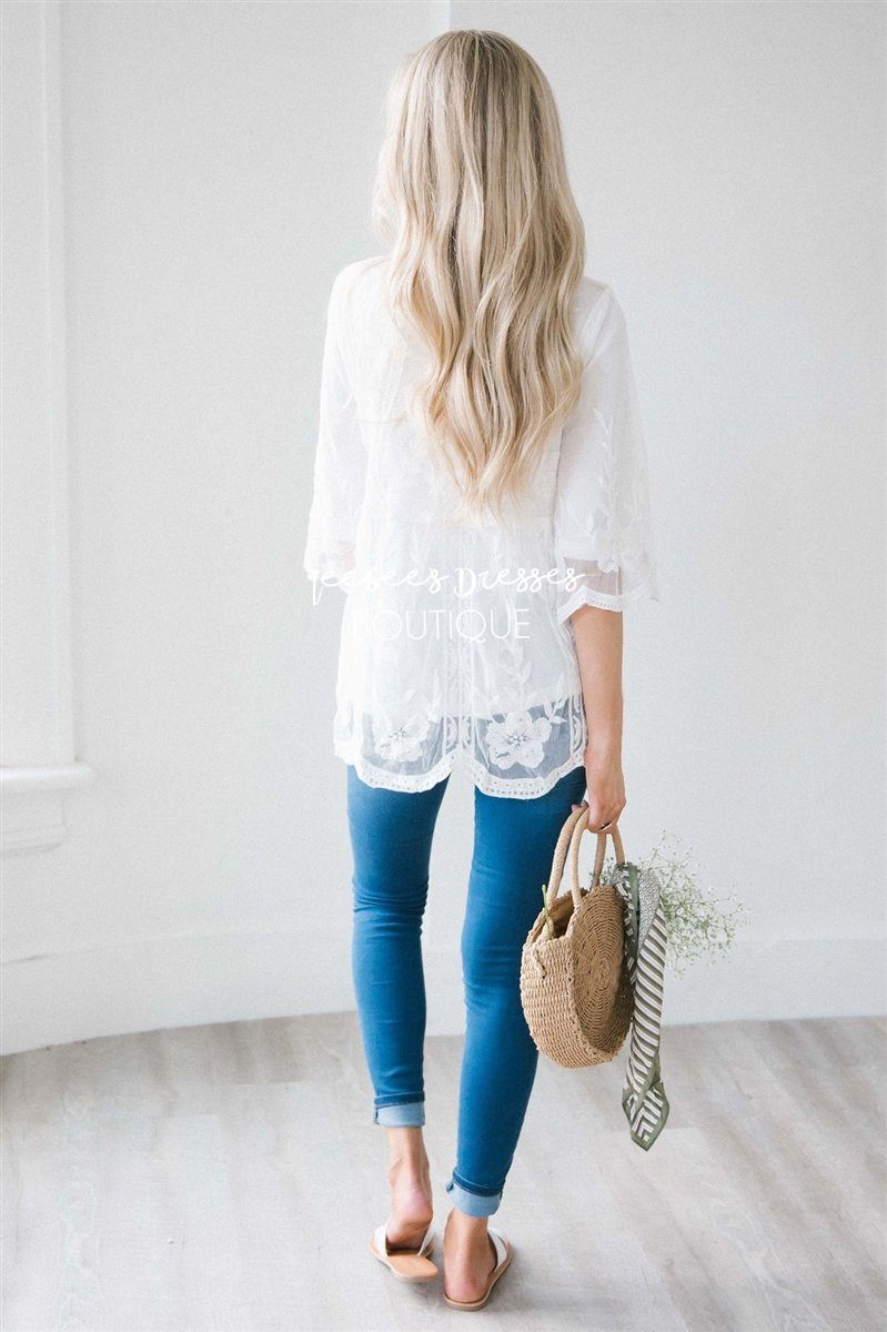 Day Dreamer Lace Blouse Tops vendor-unknown