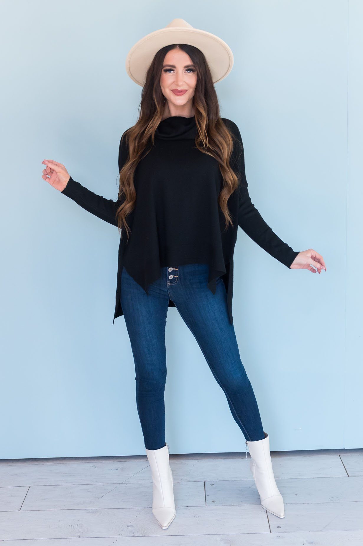 Fall Fun Modest Sweater Tops vendor-unknown