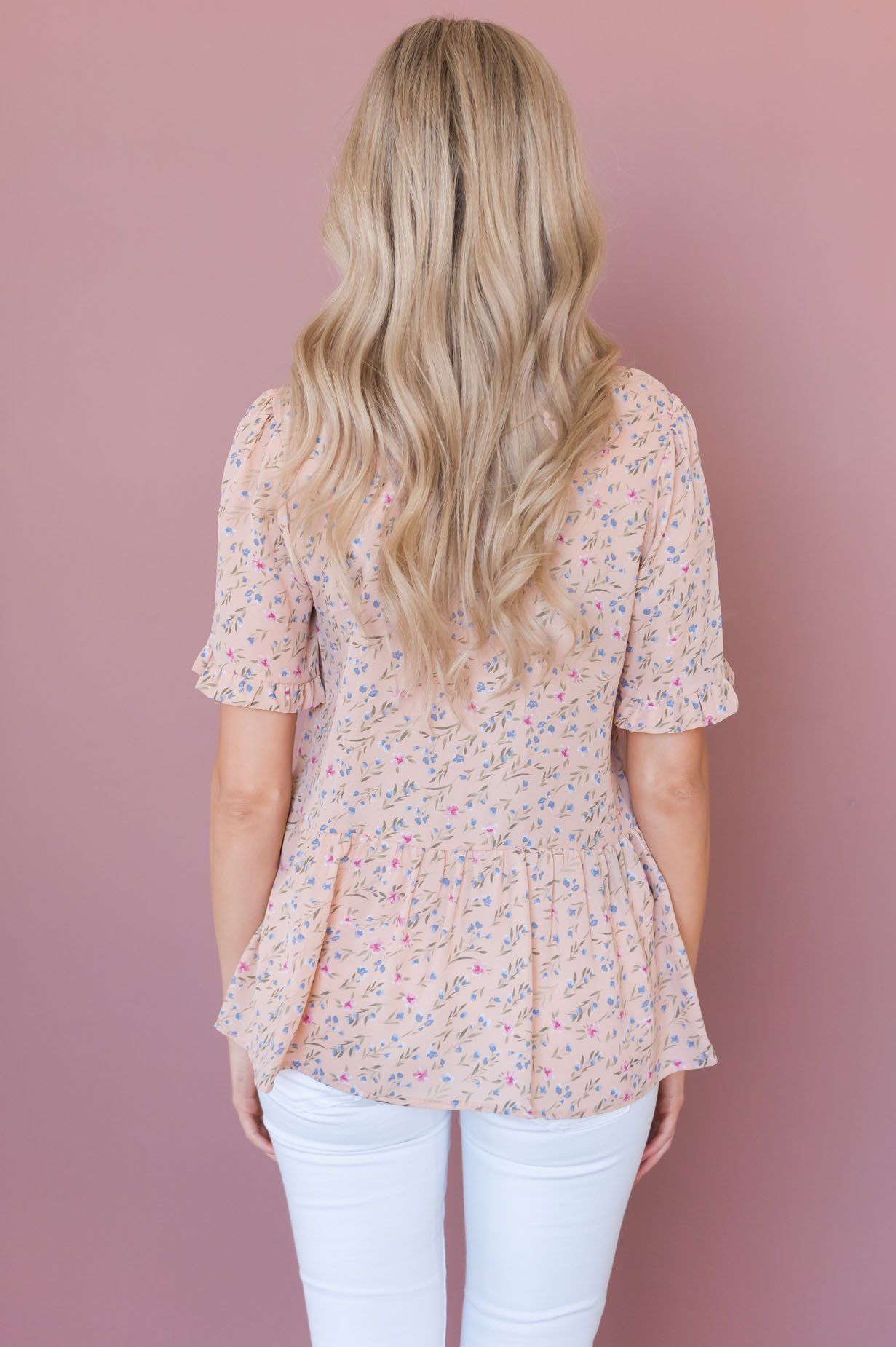 Fearless Heart Floral Blouse Tops vendor-unknown
