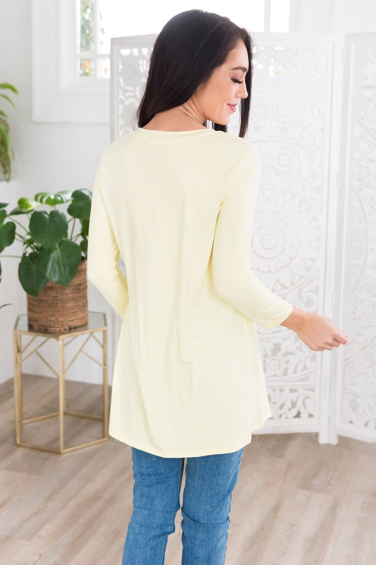 Simply Basic Modest Top Tops vendor-unknown