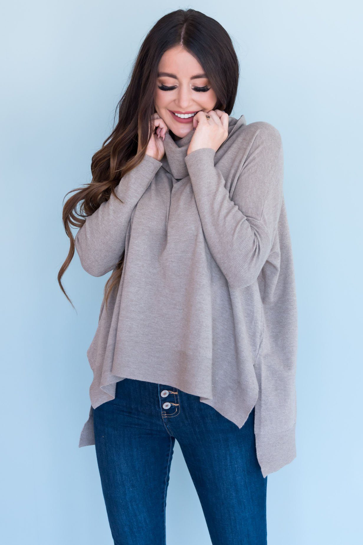 Fall Fun Modest Sweater Tops vendor-unknown